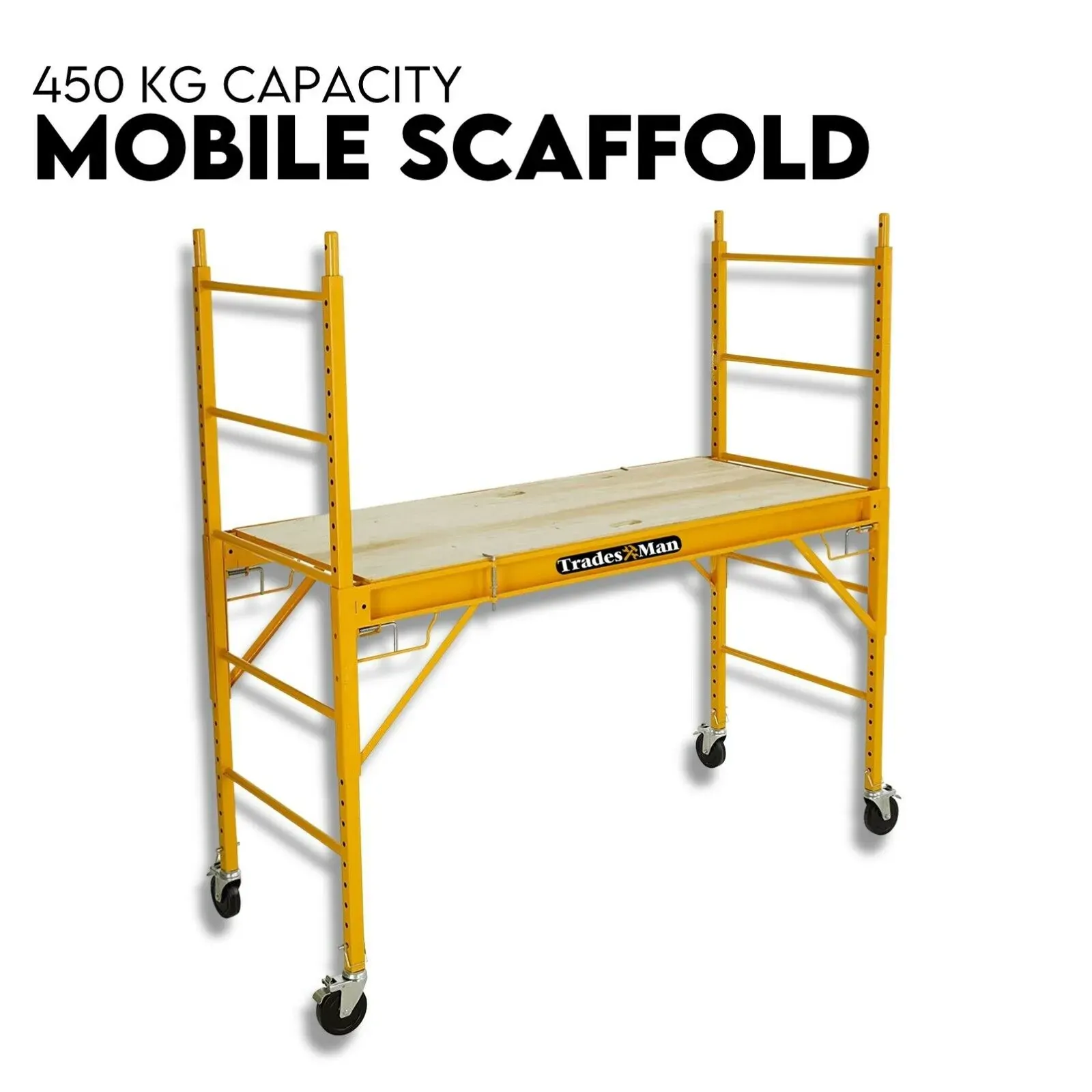 450kg Mobile Scaffold Ladder Scaffolding Platform Portable Ladder Work Safety 450kg Mobile Scaffold Ladder Scaffolding Platform Portable Ladder Work Safety