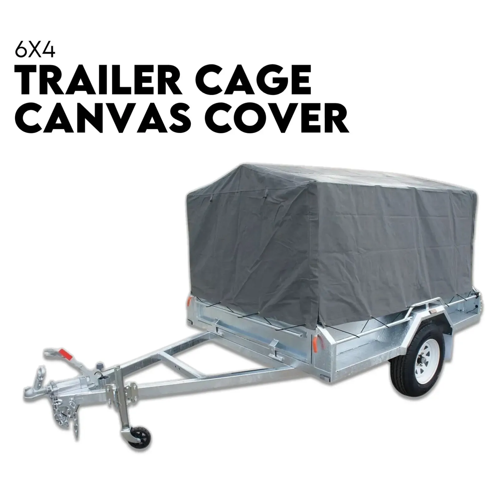 6X4 TRAILER CAGE CANVAS COVER (600mm) Heavy Duty Canvas Best Quality Waterproof 6X4 TRAILER CAGE CANVAS COVER (600mm) Heavy Duty Canvas Best Quality Waterproof