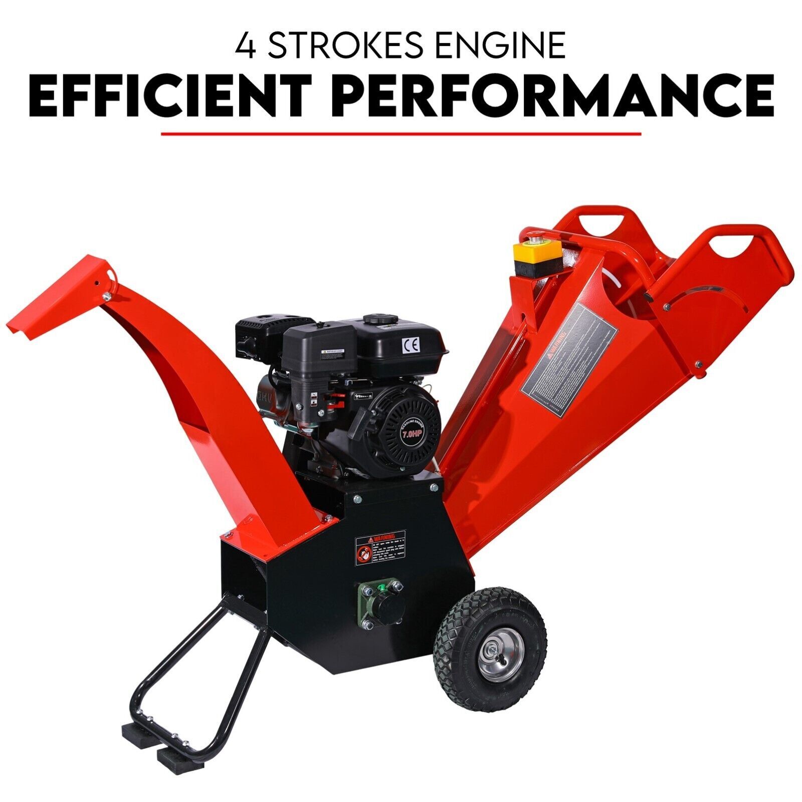 7HP Wood Chipper Self Feeding Shredder Mulcher Machine Petrol Garden Portable 7HP Wood Chipper Self Feeding Shredder Mulcher Machine Petrol Garden Portable
