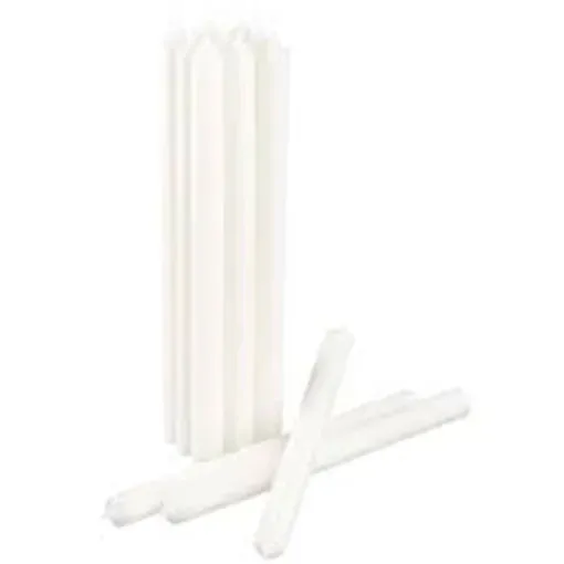 10 pack white wax 20cm taper church house vigil candleabra candle 2CM WIDE 10 pack white wax 20cm taper church house vigil candleabra candle 2CM WIDE