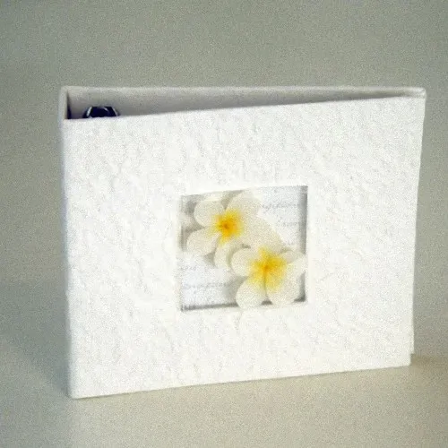 Frangipani DVD CD Disc Storage Album Cream Mulberry paper with Frangipani's - Holds 20 Discs Frangipani DVD CD Disc Storage Album Cream Mulberry paper with Frangipani's - Holds 20 Discs