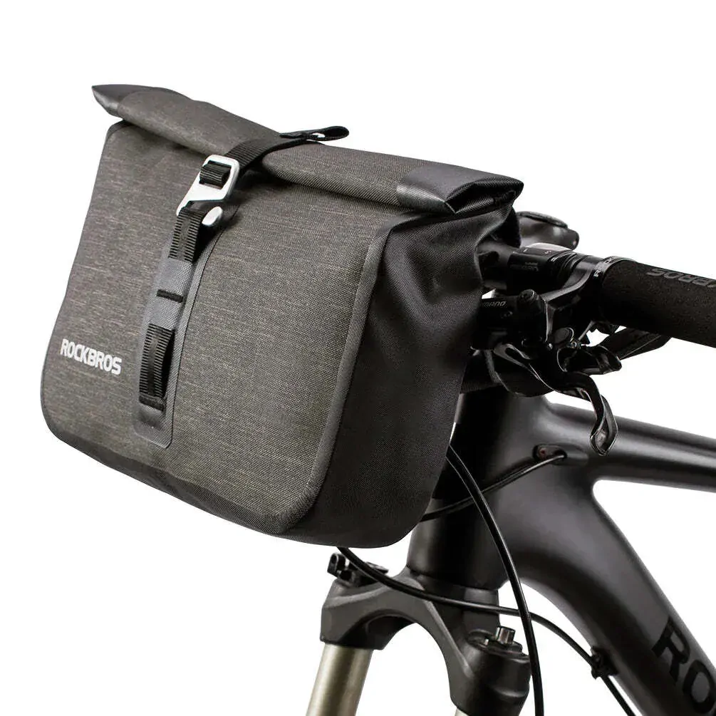 Bike Roll Bag Handlebar Panniers MTB Road Hyybrid Cruiser Commute Bike Scooter Large 5-6L Capacity Waterproof Adjustable Straps Rockbros Bike Roll Bag Handlebar Panniers MTB Road Hyybrid Cruiser Commute Bike Scooter Large 5-6L Capacity Waterproof Adjustable Straps Rockbros