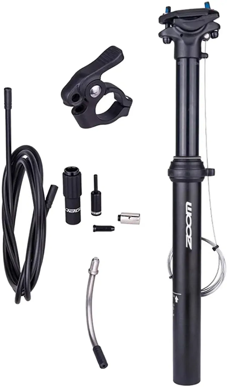 ZOOM SPD-801 Dropper Seatpost Adjustable Height via Thumb Remote Lever - External Cable 30.9 Diameter 100mm Travel ZOOM SPD-801 Dropper Seatpost Adjustable Height via Thumb Remote Lever - External Cable 30.9 Diameter 100mm Travel