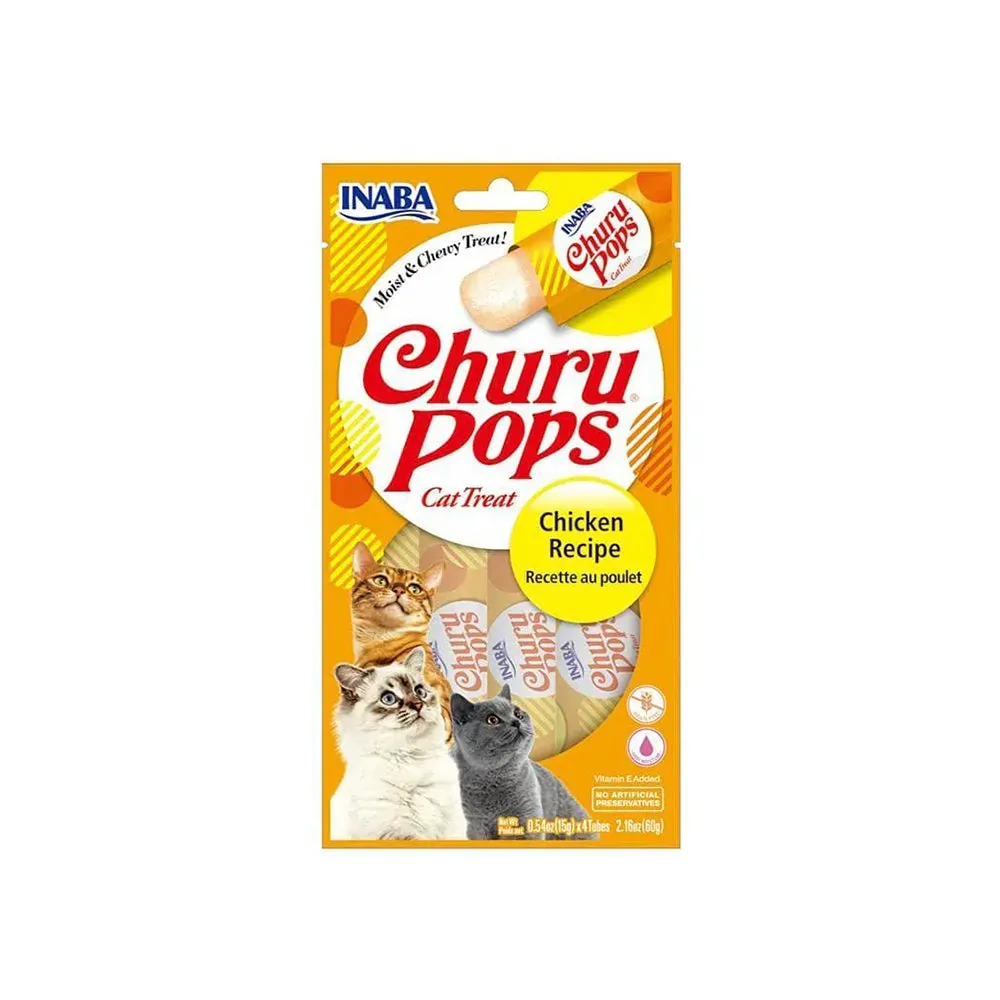 INABA Churu Pops Chicken Recipe (15G X 4) 6PK INABA Churu Pops Chicken Recipe (15G X 4) 6PK
