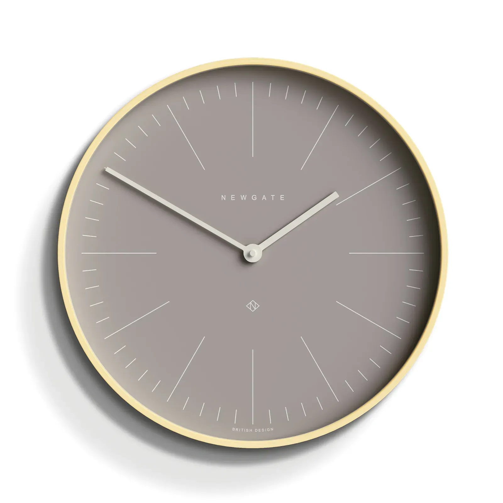 Newgate Mr Clarke Clock Pale Wood Clay Grey Dial Newgate Mr Clarke Clock Pale Wood Clay Grey Dial