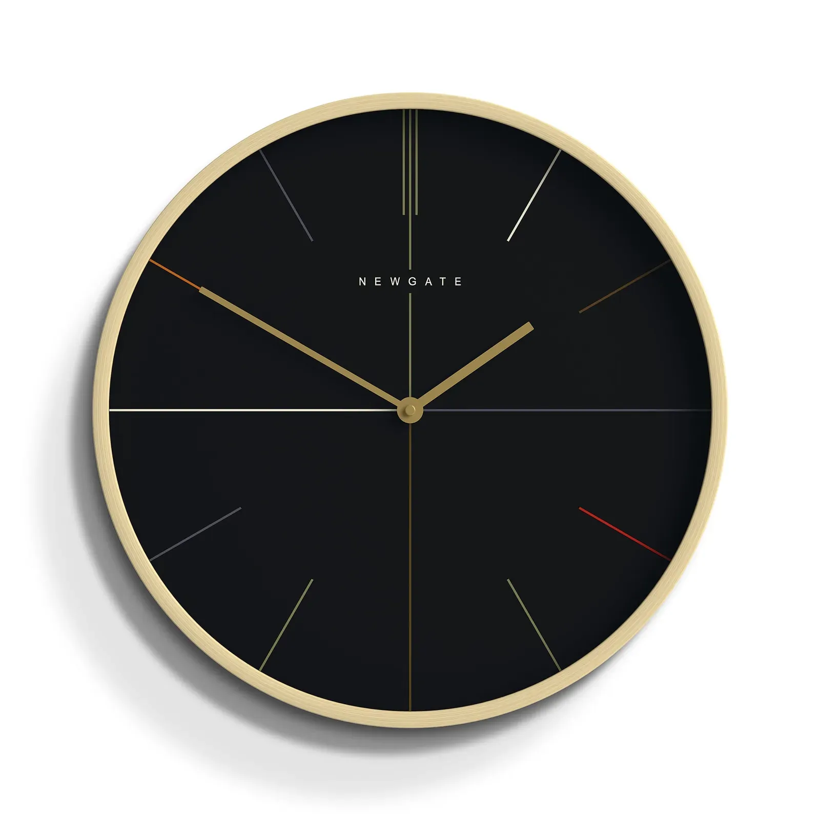 Newgate Mr Clarke Clock Pale Wood Reverse Hockey Dial Newgate Mr Clarke Clock Pale Wood Reverse Hockey Dial