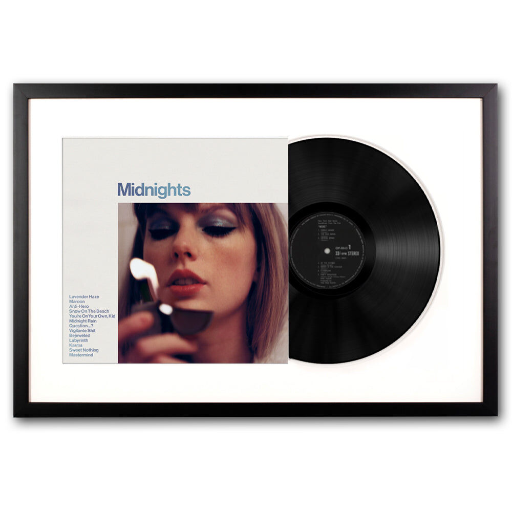 Framed Taylor Swift Midnights Vinyl Album Art Framed Taylor Swift Midnights Vinyl Album Art