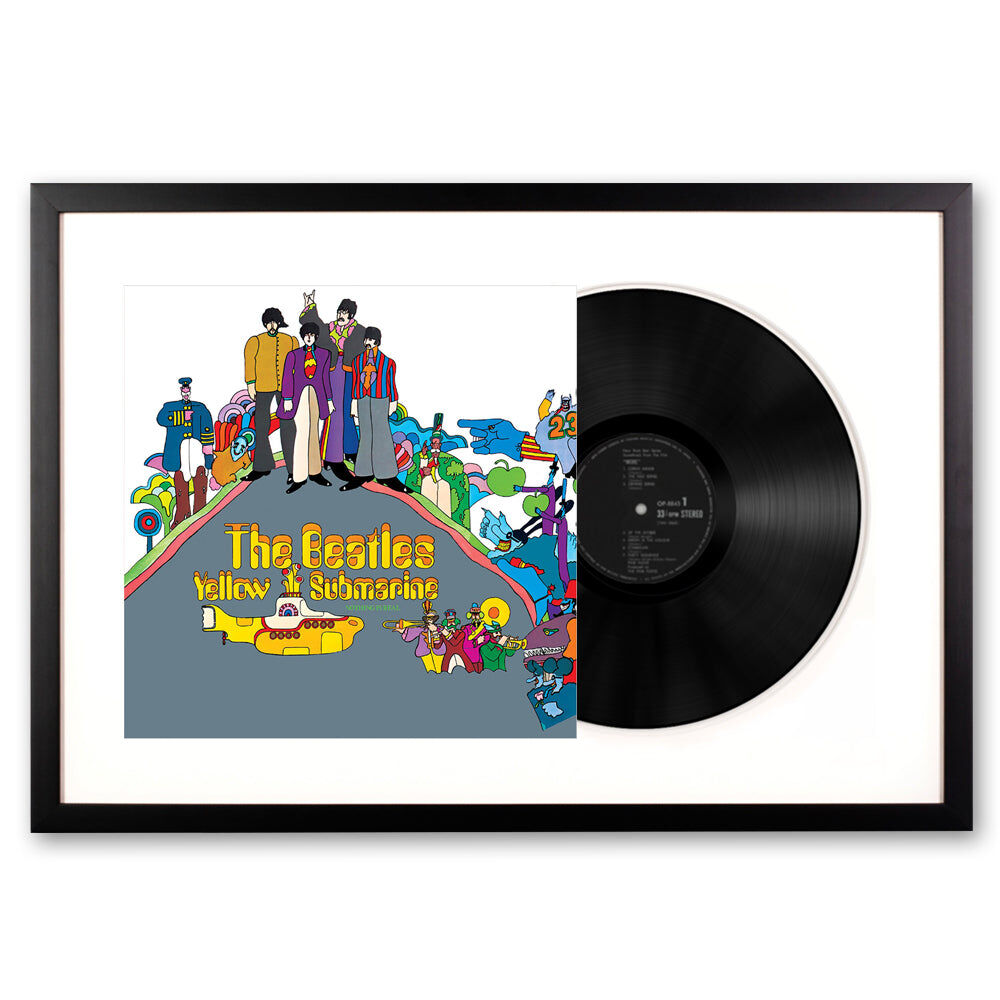 Framed The Beatles - Yellow Submarine - Vinyl Album Art Framed The Beatles - Yellow Submarine - Vinyl Album Art