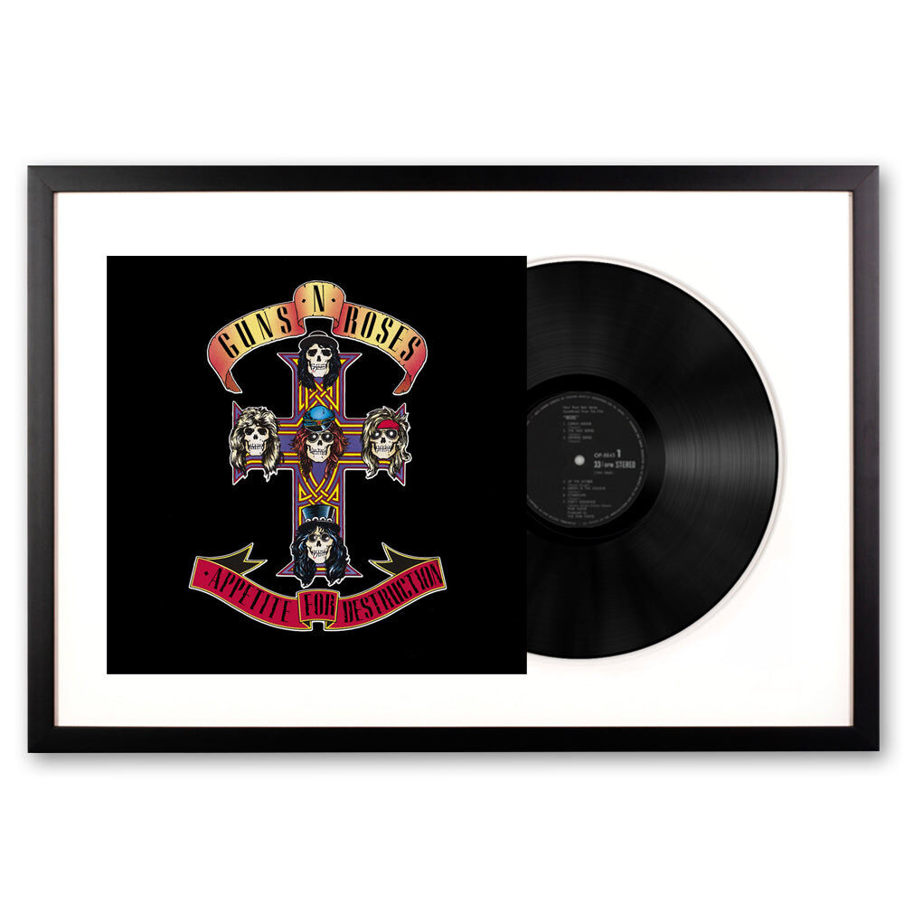 Framed Guns and Roses Appetite for Destruction Vinyl Album Art Framed Guns and Roses Appetite for Destruction Vinyl Album Art