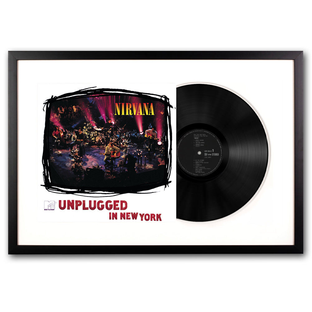 Framed Nirvana MTV Unplugged Vinyl Album Art Framed Nirvana MTV Unplugged Vinyl Album Art