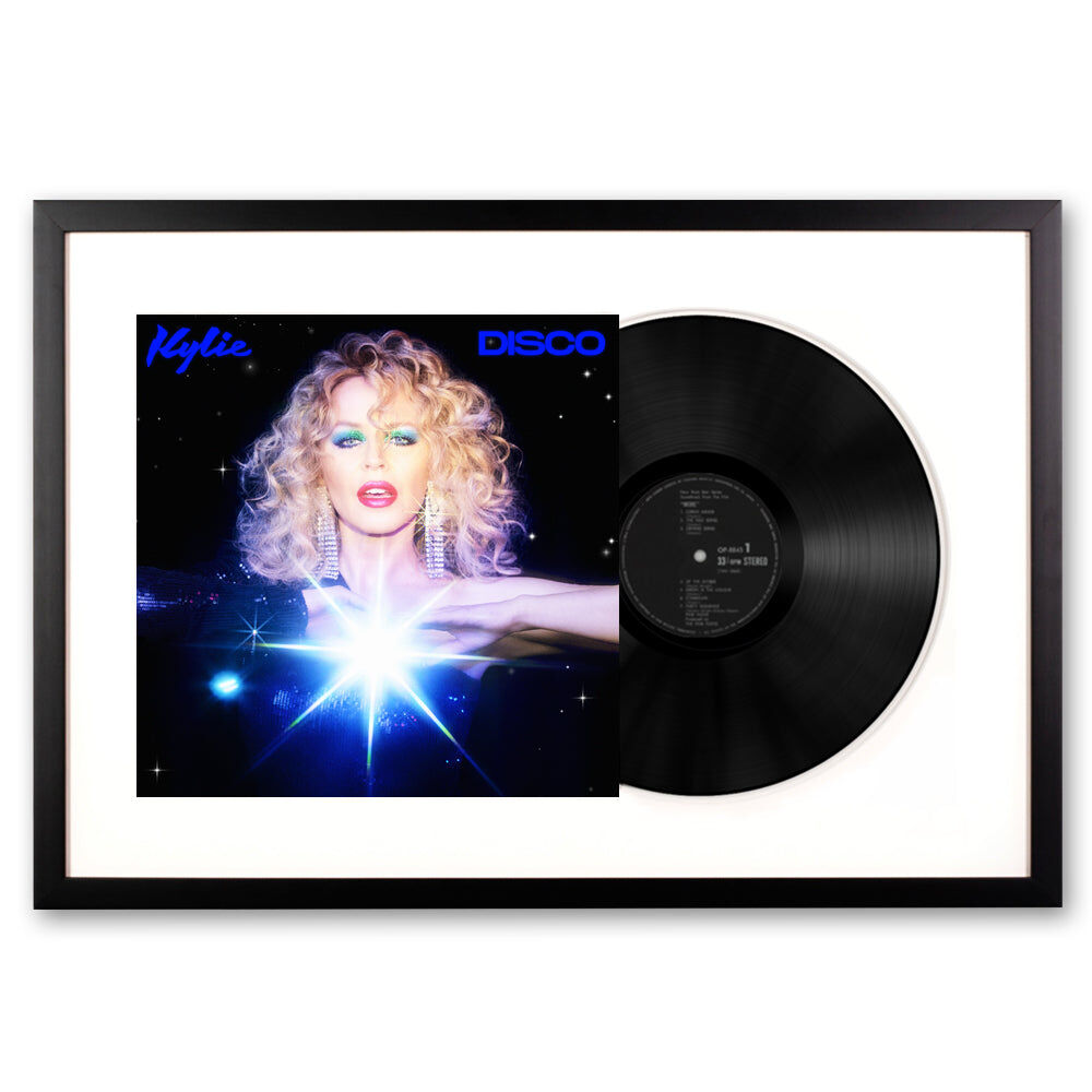 Framed Kylie Disco - Black Vinyl Album Art Framed Kylie Disco - Black Vinyl Album Art