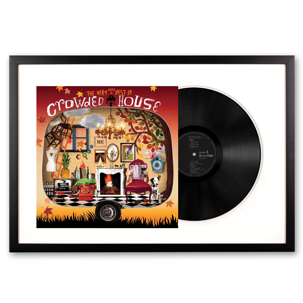 Framed Crowded House the Very Very Best of Crowed House - Double Vinyl Album Art Framed Crowded House the Very Very Best of Crowed House - Double Vinyl Album Art