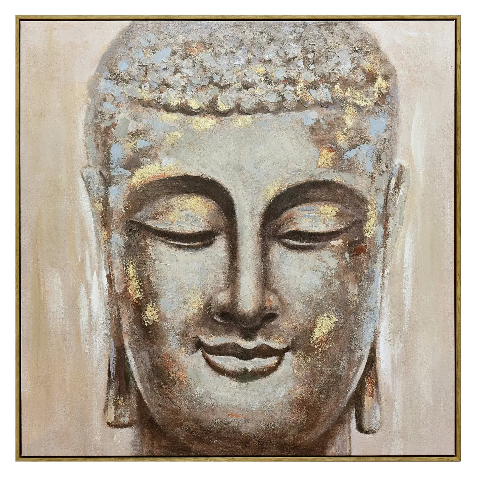 100X100cm Mystic Mettle Dark Wood Framed Canvas Wall Art 100X100cm Mystic Mettle Dark Wood Framed Canvas Wall Art