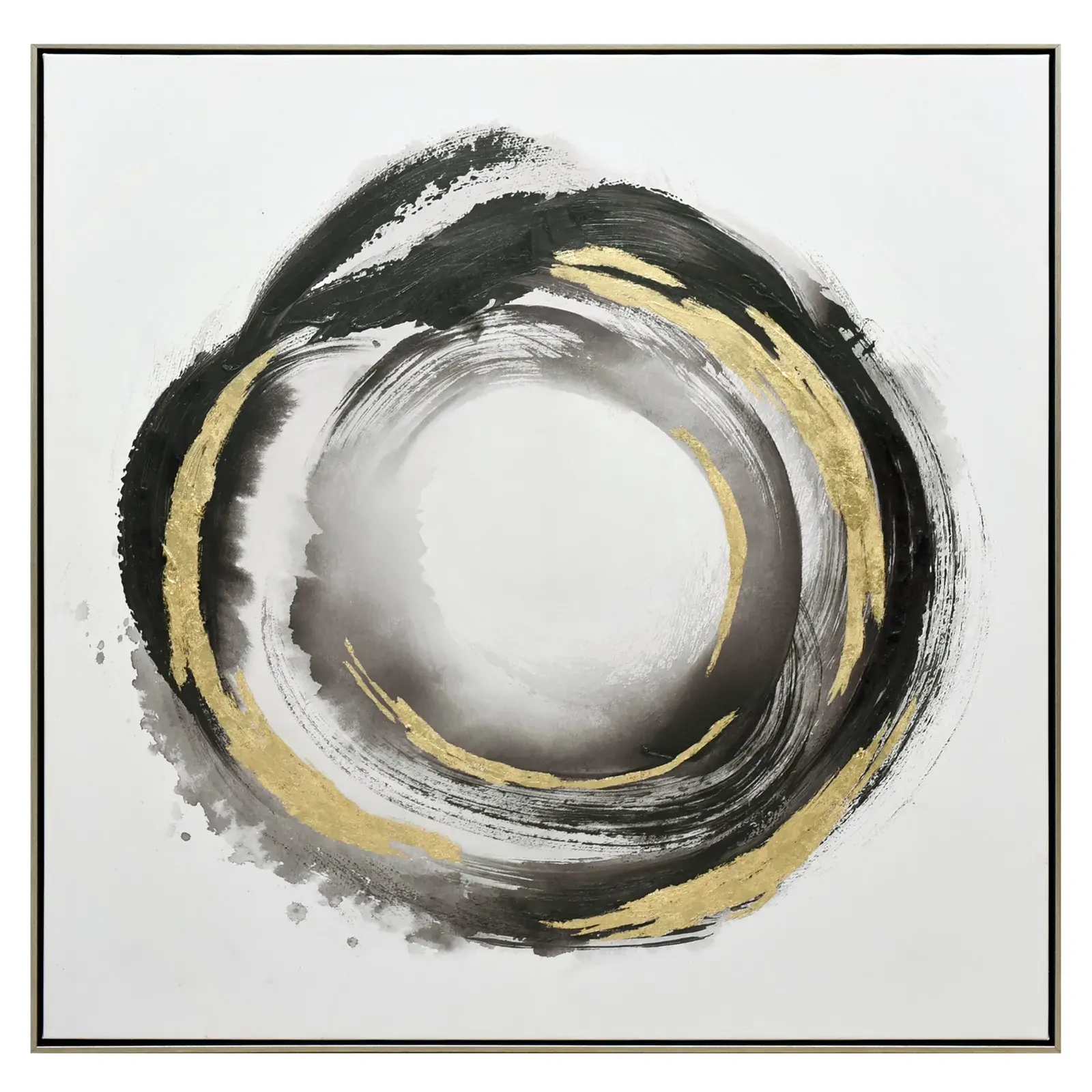 100X100cm Orbiting Elegance Champagne Framed Canvas Wall Art 100X100cm Orbiting Elegance Champagne Framed Canvas Wall Art
