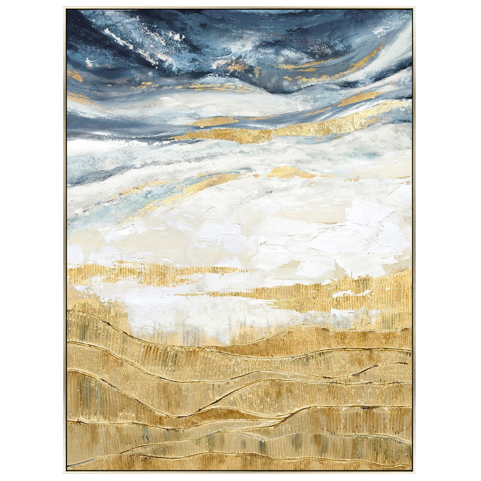 90X120cm Golden Horizon Champagne Framed Canvas Wall Art 90X120cm Golden Horizon Champagne Framed Canvas Wall Art