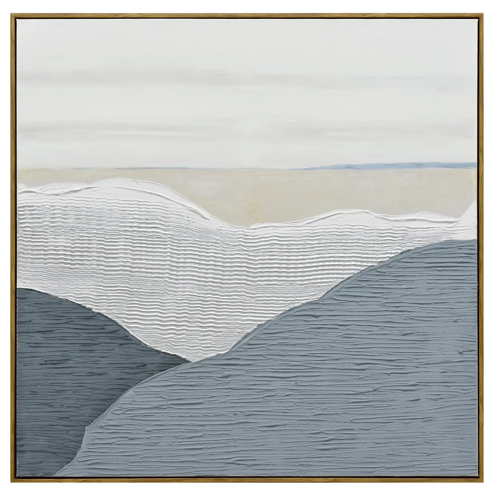 100X100cm Whispering Peaks of Tranquility Dark Wood Framed Hand Painted Canvas Wall Art 100X100cm Whispering Peaks of Tranquility Dark Wood Framed Hand Painted Canvas Wall Art