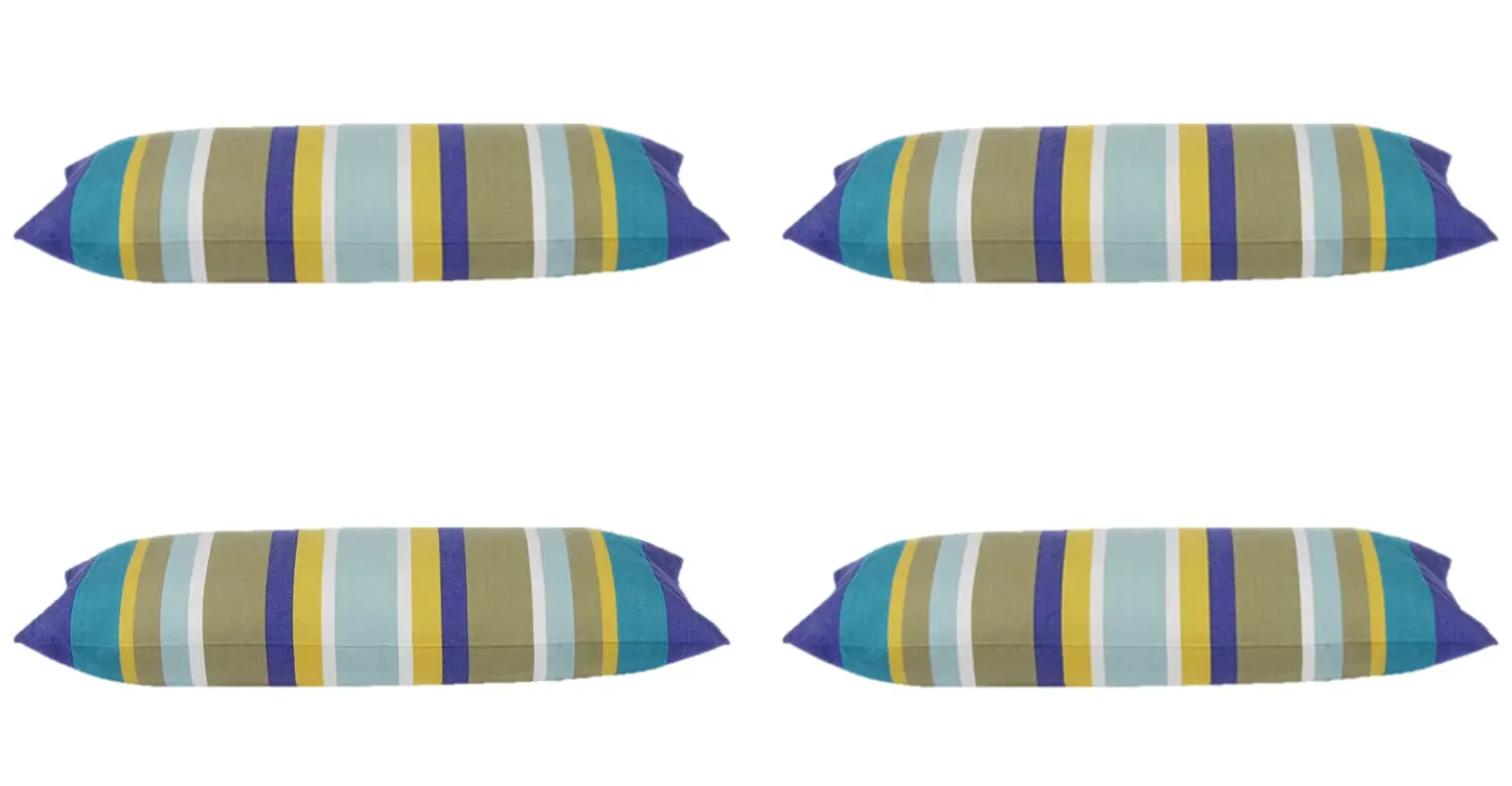 Pack of 4 Corban Royal Rectangle 35x70cm Striped Multicoloured Cushion Cover Pack of 4 Corban Royal Rectangle 35x70cm Striped Multicoloured Cushion Cover