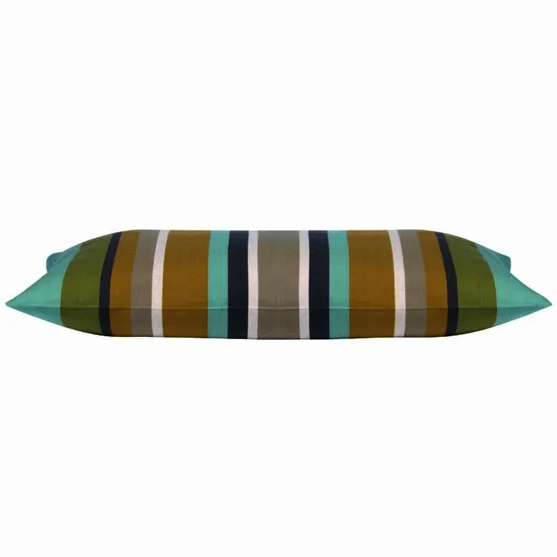 Corban Aqua Rectangle 35x70cm Striped Multicoloured Cushion Cover Nautical Corban Aqua Rectangle 35x70cm Striped Multicoloured Cushion Cover Nautical