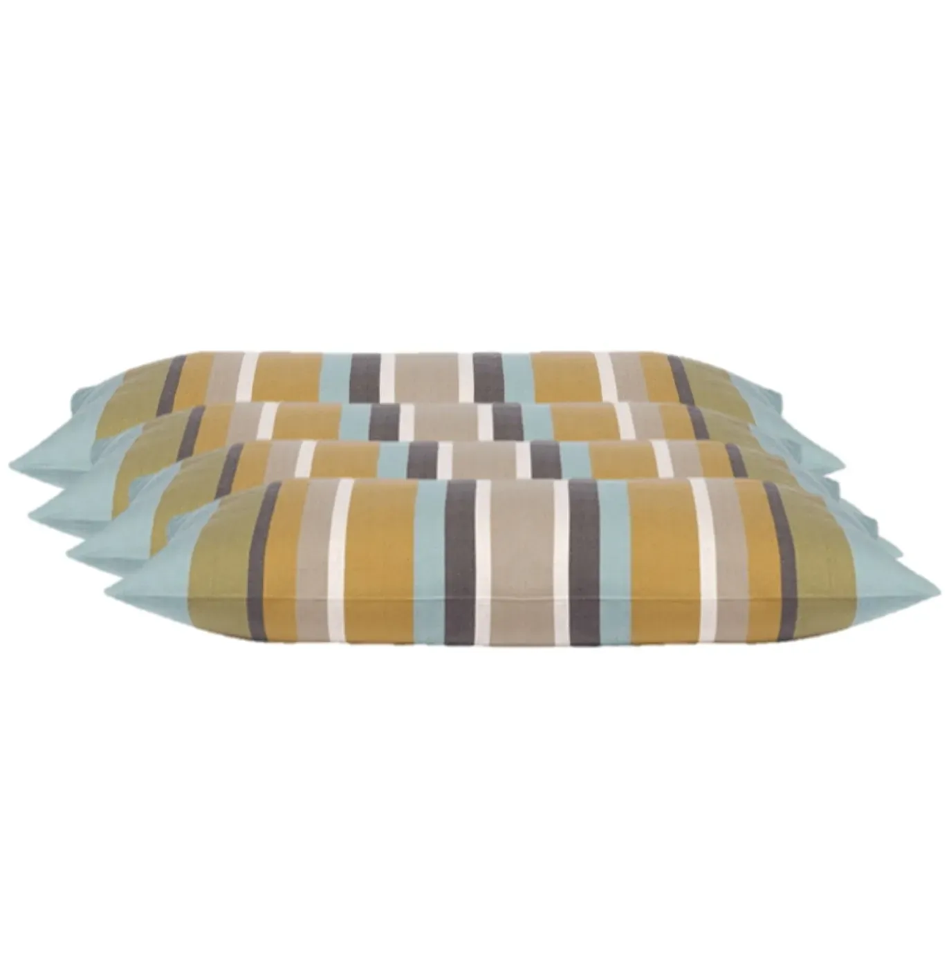 Pack of 4 Corban Aqua Rectangle 35x70cm Striped Multicoloured Cushion Cover Nautical Pack of 4 Corban Aqua Rectangle 35x70cm Striped Multicoloured Cushion Cover Nautical