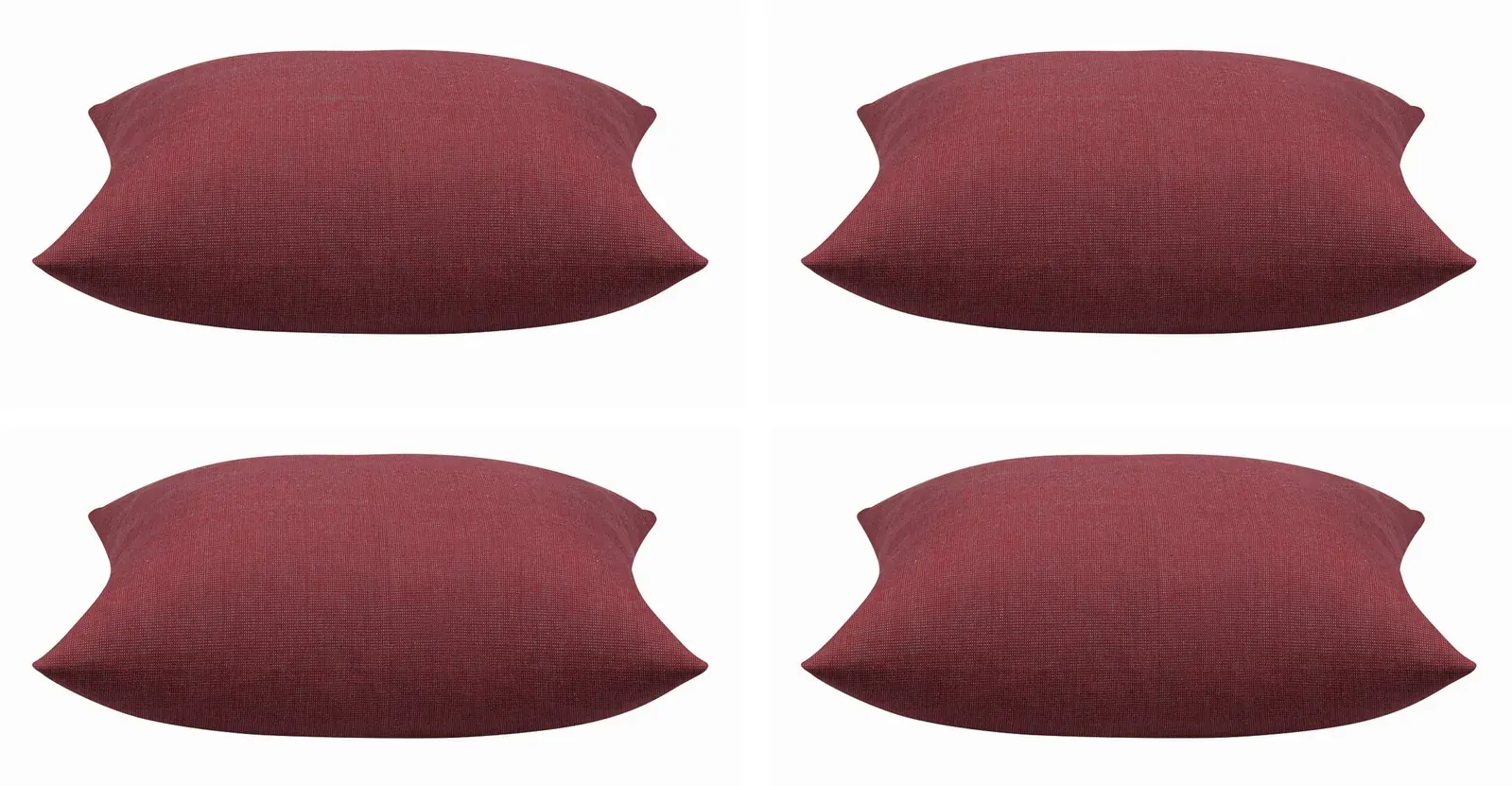Pack of 4 Elements Deep Red Solid Base Colour Square Cushion Covers Pack of 4 Elements Deep Red Solid Base Colour Square Cushion Covers