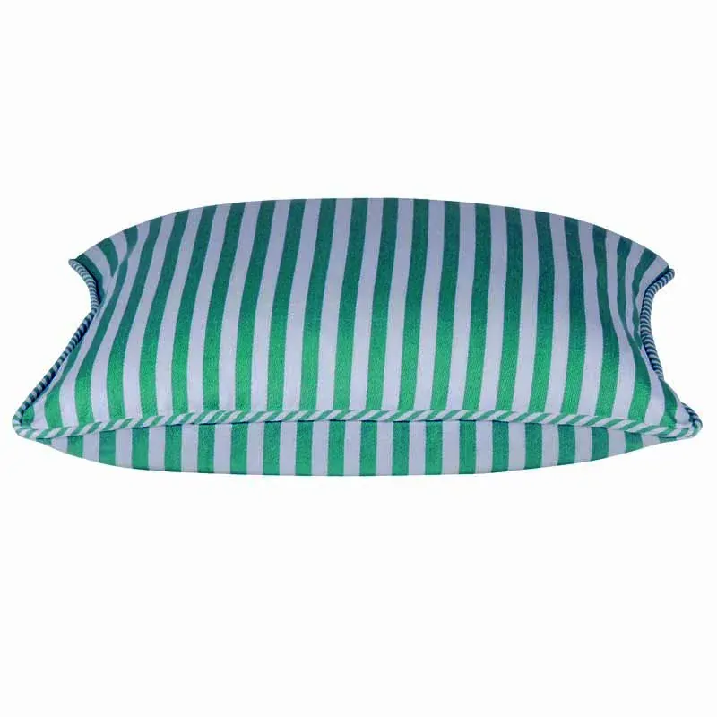 Dandi Pale Aqua Blue / Green & White Striped Cushion Cover 40x40cm Dandi Pale Aqua Blue / Green & White Striped Cushion Cover 40x40cm
