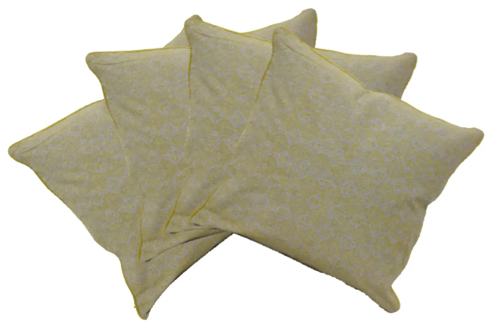 Pack of 4 Azuk Mustard Yellow & Grey 50cm x 50cm Cushion Covers Pack of 4 Azuk Mustard Yellow & Grey 50cm x 50cm Cushion Covers