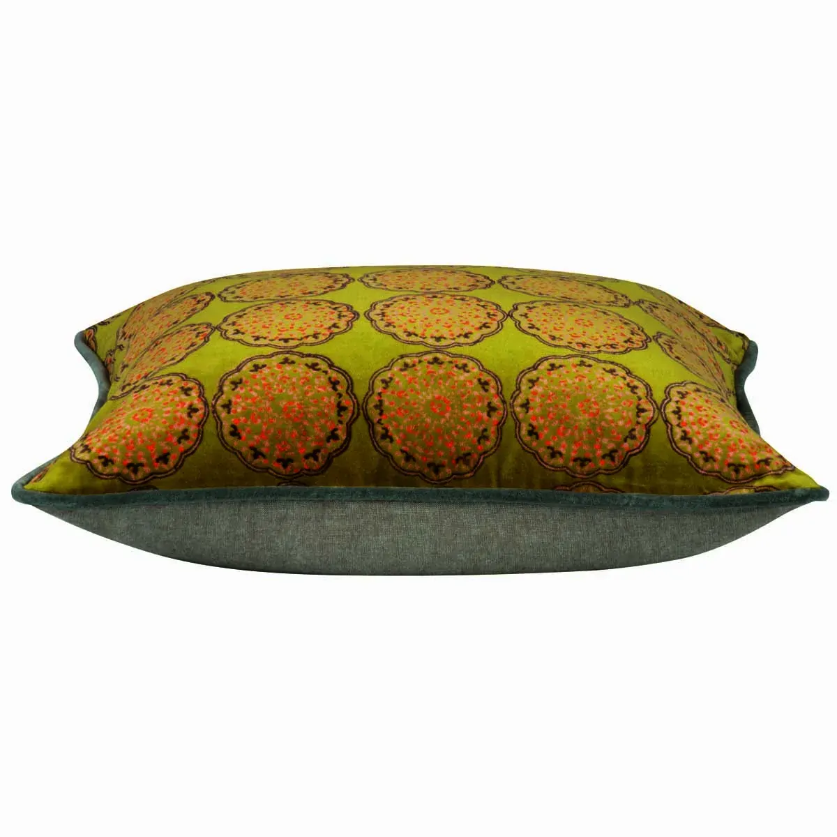 Duffy Mustard and Grey Cushion Cover Duffy Mustard and Grey Cushion Cover