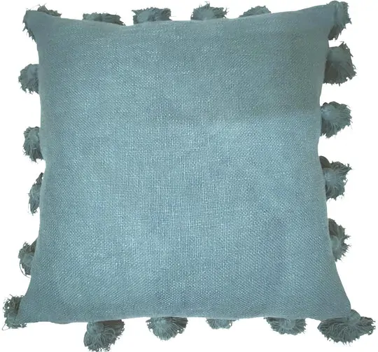 Blue cushion with tassels 45x45 cm Blue cushion with tassels 45x45 cm