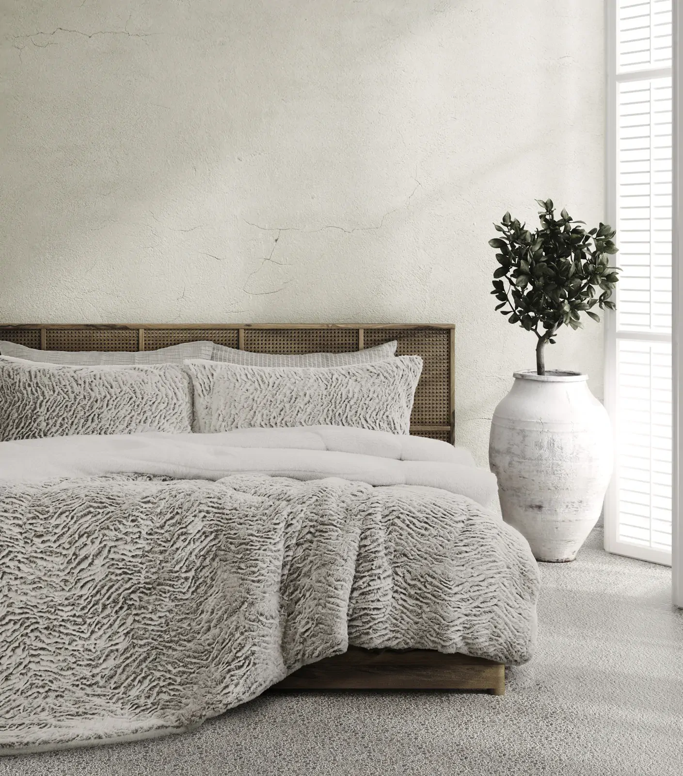 Faux Fur SHERPA 3PCE COMFORTER SET - SINGLE/DOUBLE Faux Fur SHERPA 3PCE COMFORTER SET - SINGLE/DOUBLE