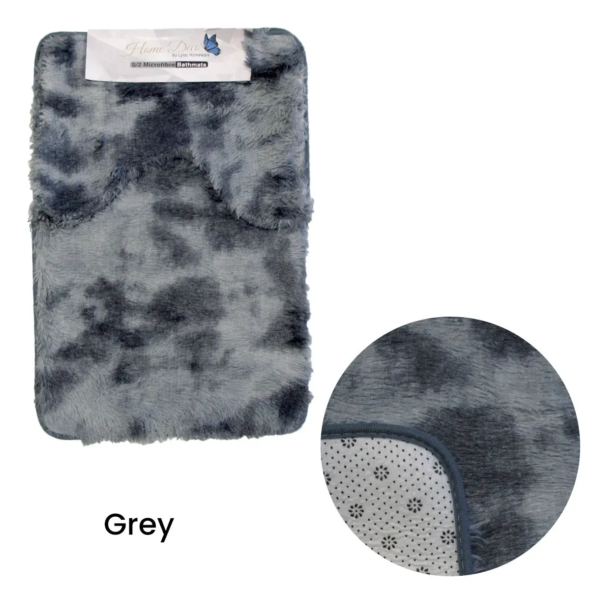 2 Pce 2-Toned Extra Light Weighted Shaggy Fluffy Bath Mat Set Natural 2 Pce 2-Toned Extra Light Weighted Shaggy Fluffy Bath Mat Set Natural