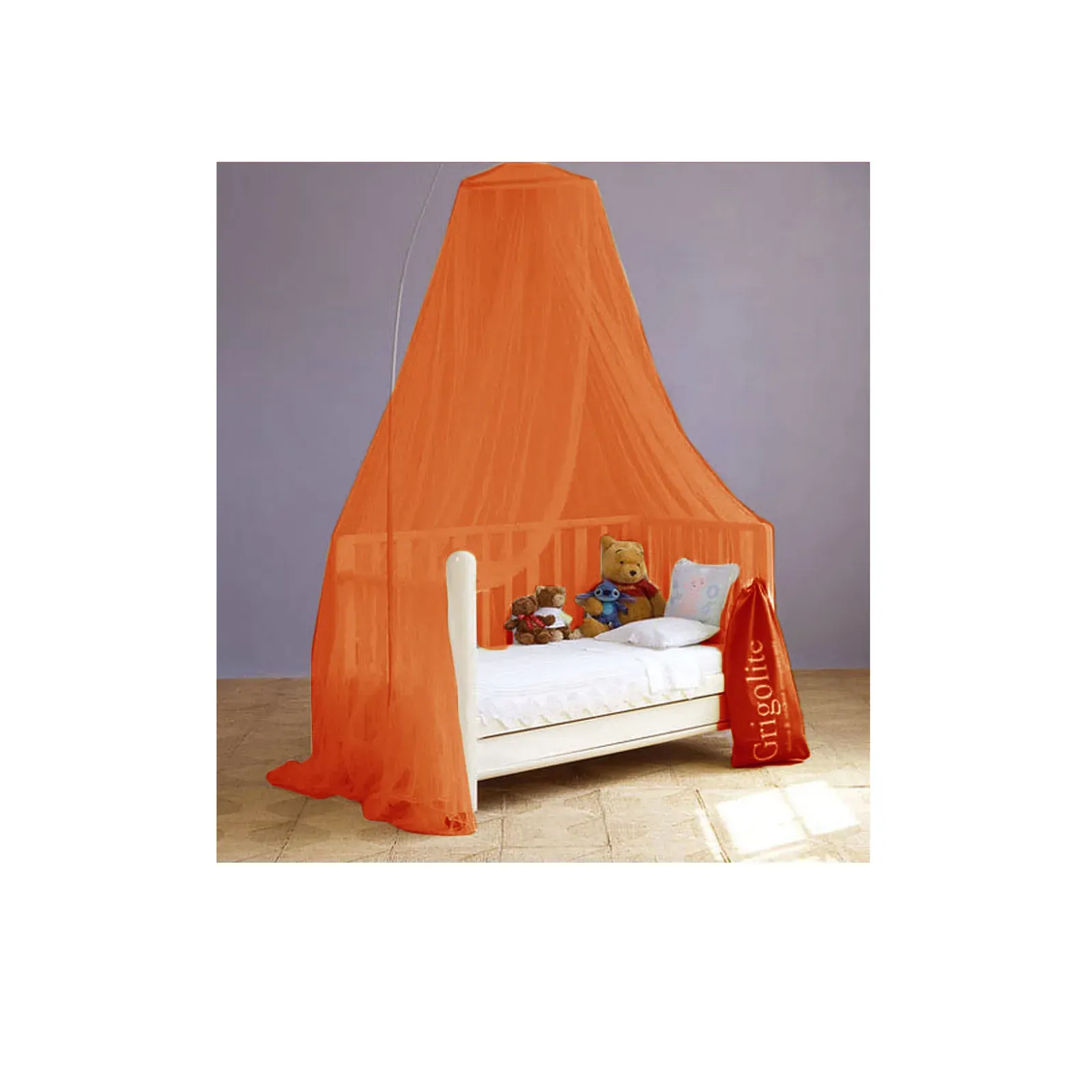 Nursery Baby Cot Size Bed Decorative Canopy Orange Nursery Baby Cot Size Bed Decorative Canopy Orange
