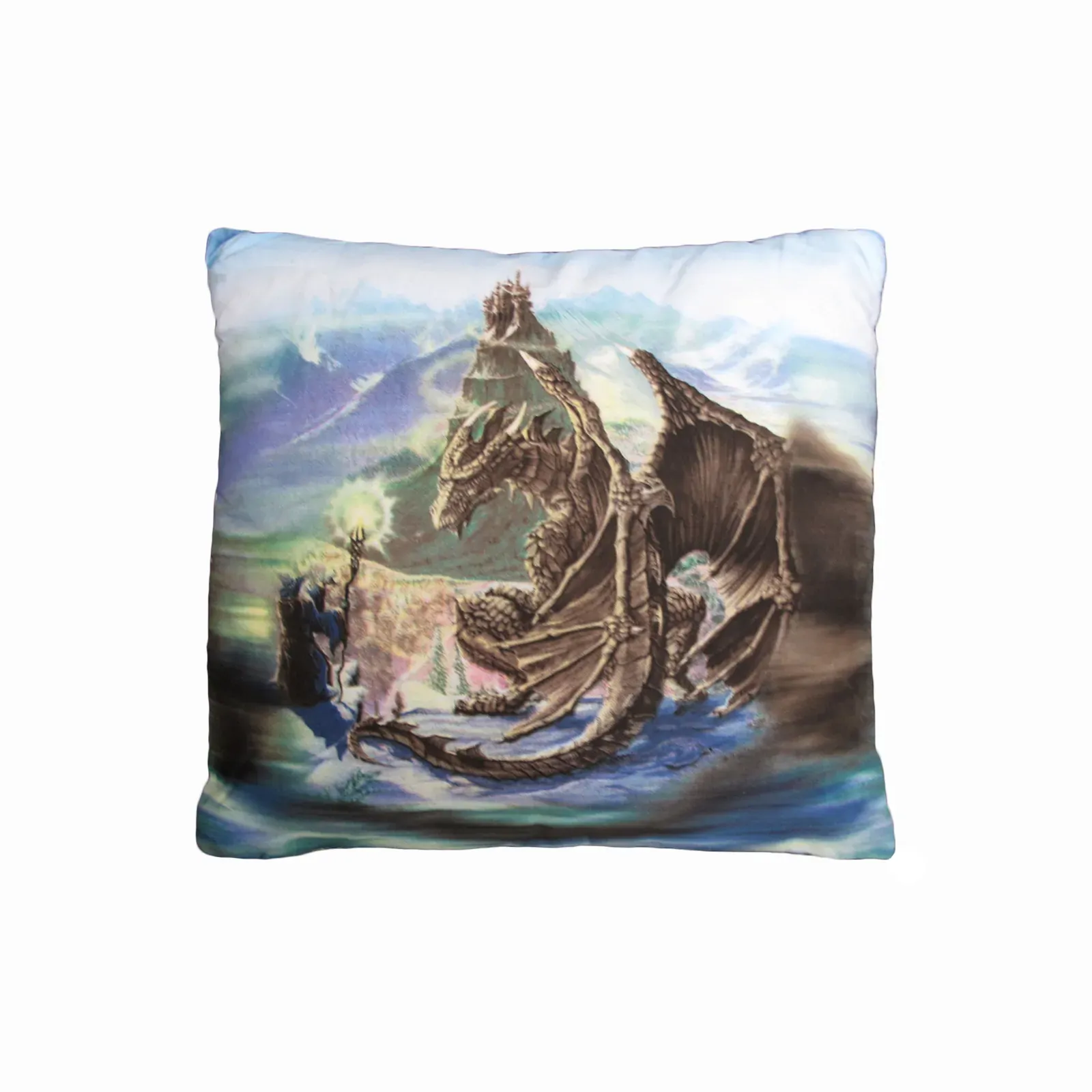 Dragon Encounter Filled Square Cushion Dragon Encounter Filled Square Cushion