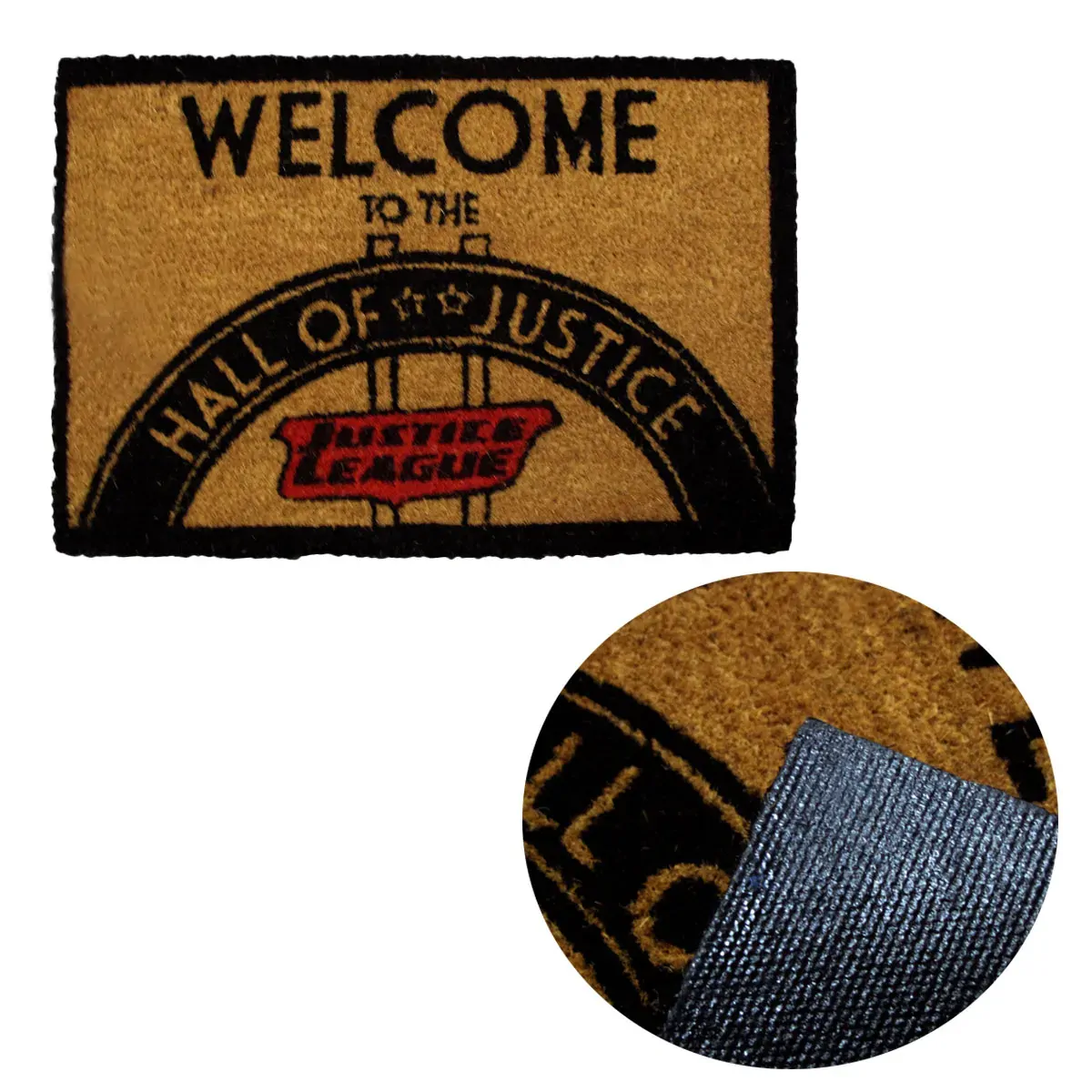 DC Comics Coir Door Mat - Hall Of Justice DC Comics Coir Door Mat - Hall Of Justice