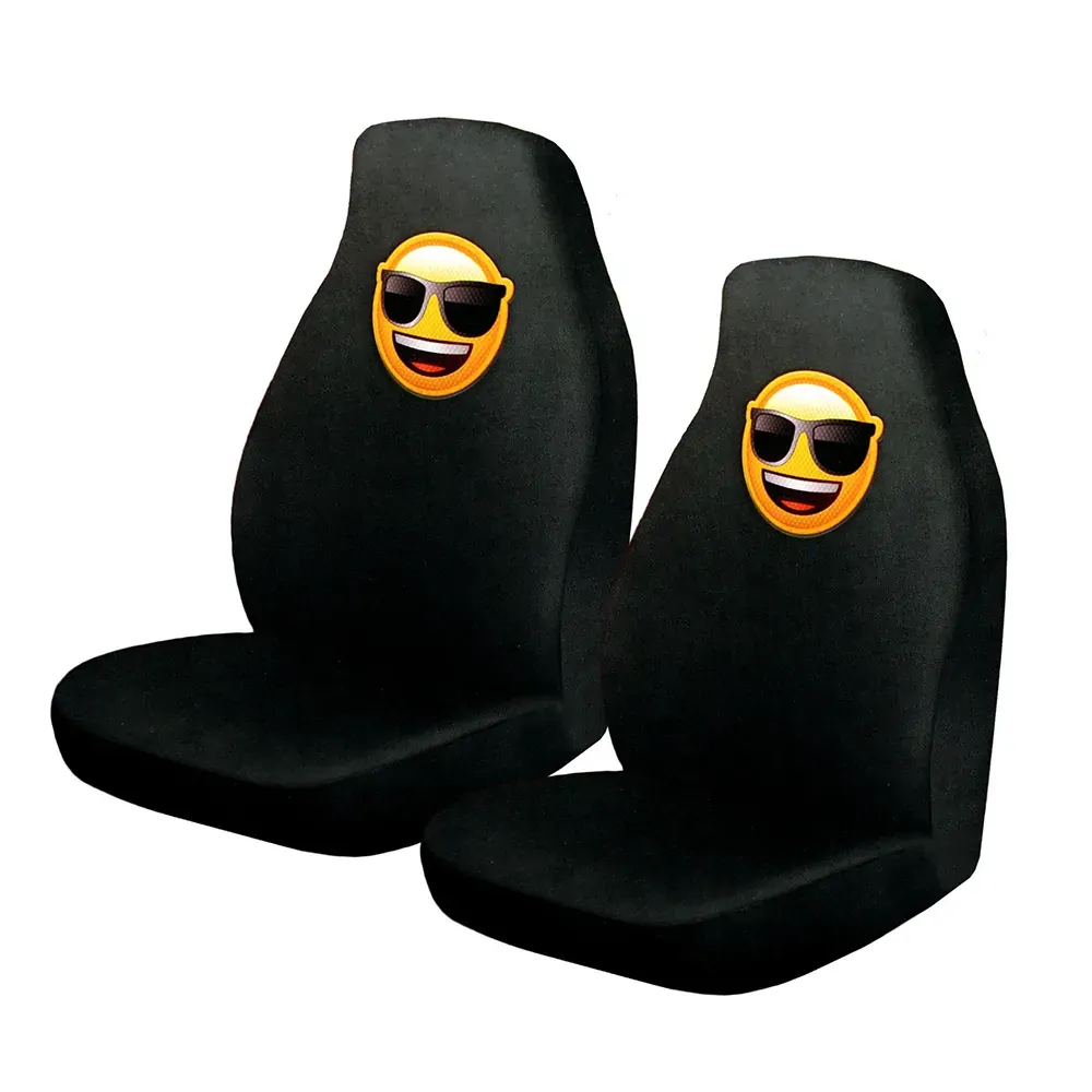 Pair of Emoji Car Front Seat Covers Monkey Face Pair of Emoji Car Front Seat Covers Monkey Face
