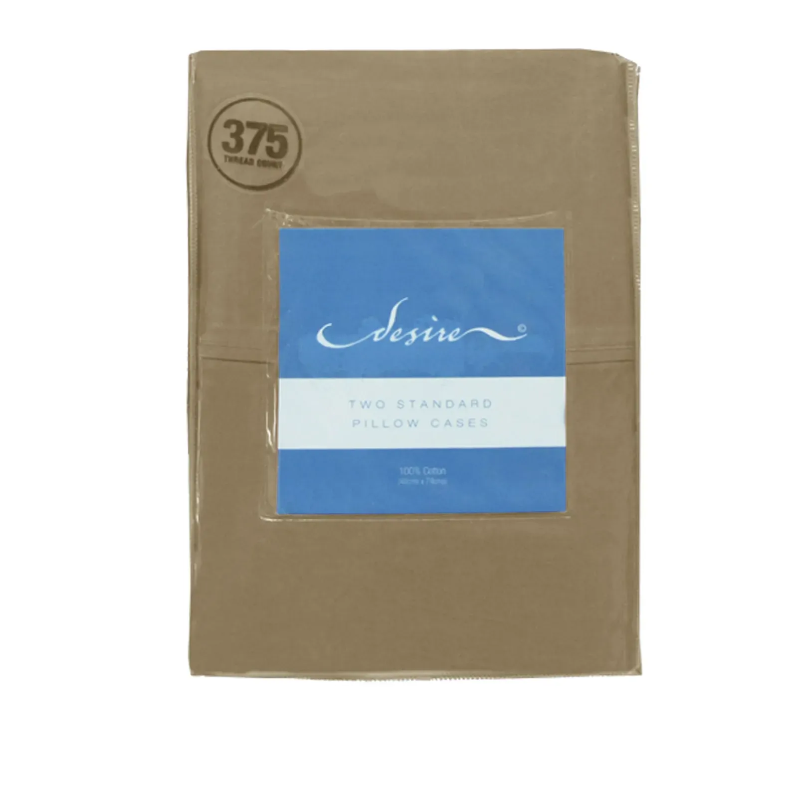 Pair of Cotton Standard Pillowcases 375TC Bone Pair of Cotton Standard Pillowcases 375TC Bone