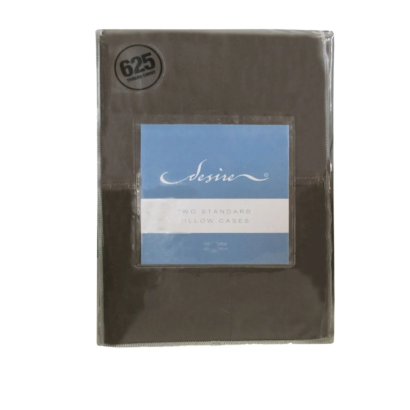 Pair of Cotton Standard Pillowcases 500TC Dark Brown Pair of Cotton Standard Pillowcases 500TC Dark Brown