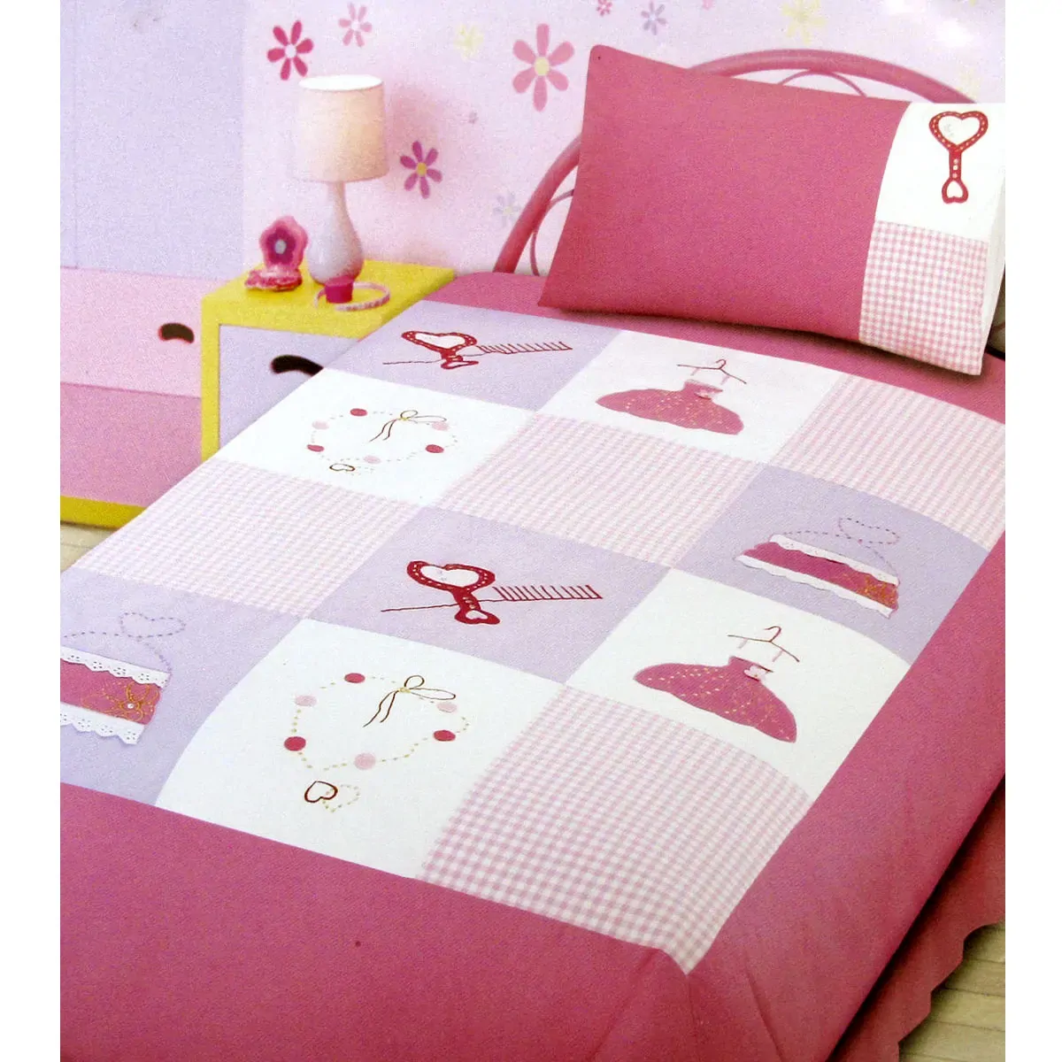 Diva Girls Accessories Embroidered Quilt Cover Set Single Diva Girls Accessories Embroidered Quilt Cover Set Single