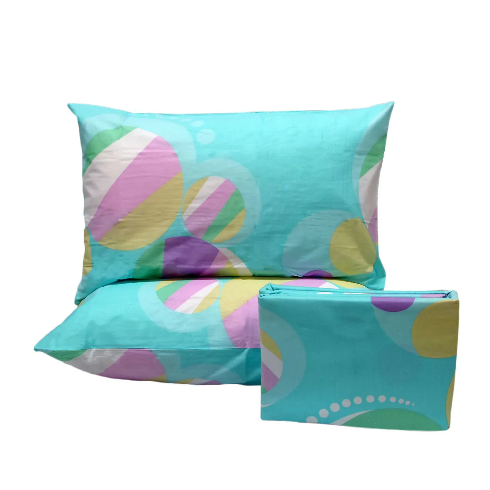 Pure Cotton Bubbles Aqua Quilt Cover Set Queen Pure Cotton Bubbles Aqua Quilt Cover Set Queen