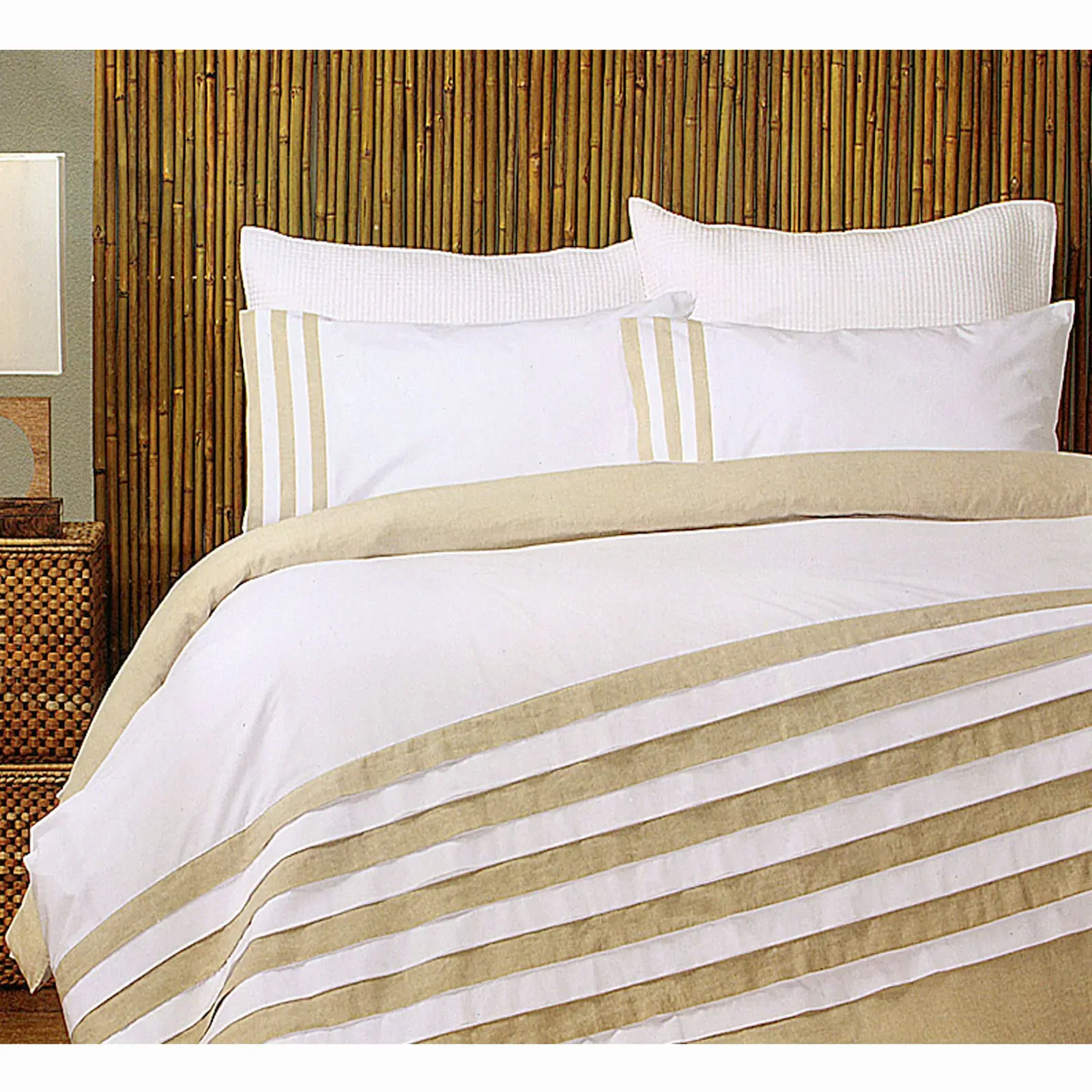 Turin White Linen Quilt Cover Set KING Turin White Linen Quilt Cover Set KING