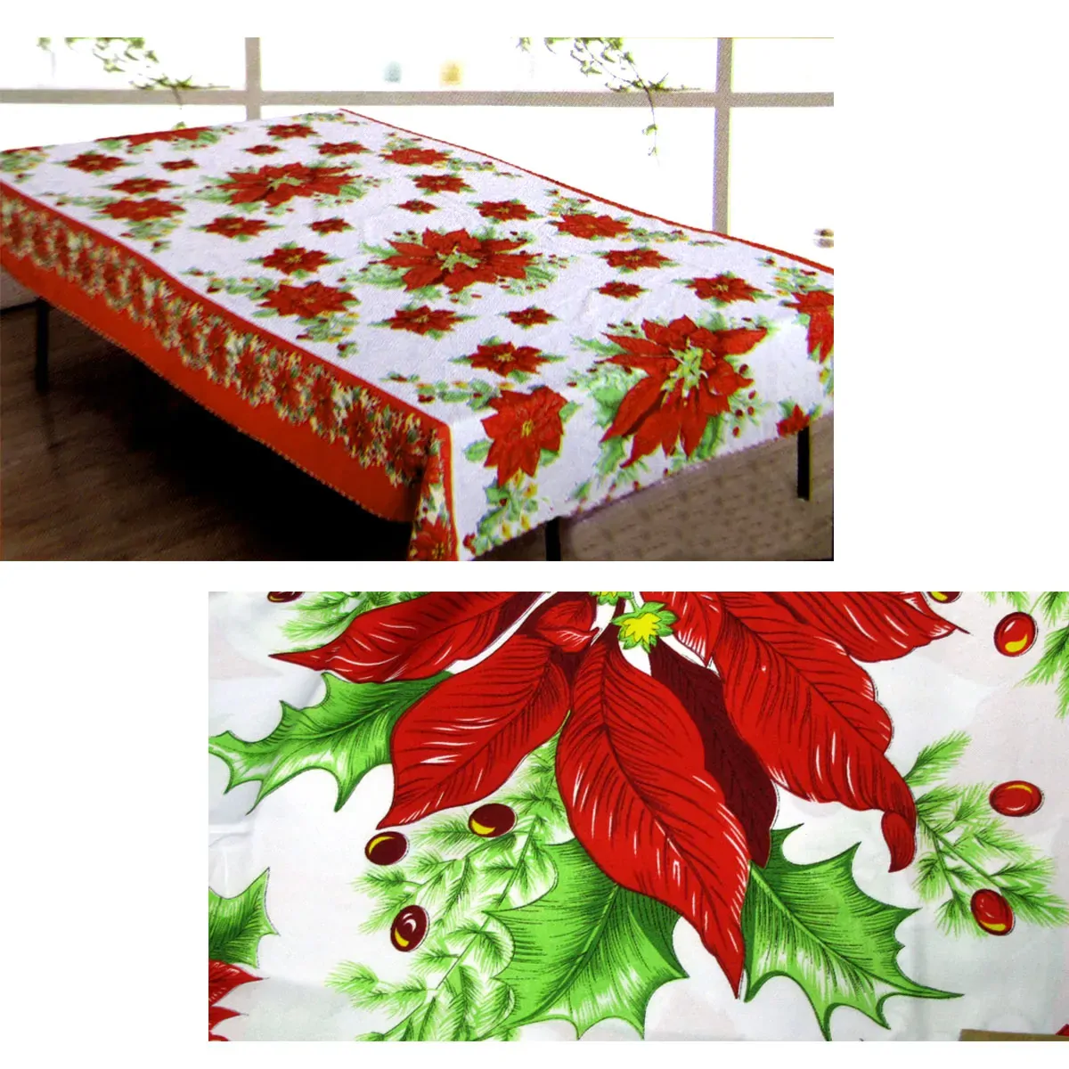 Christmas Rectangular Table Cloth NL18075 150x300cm Christmas Rectangular Table Cloth NL18075 150x300cm