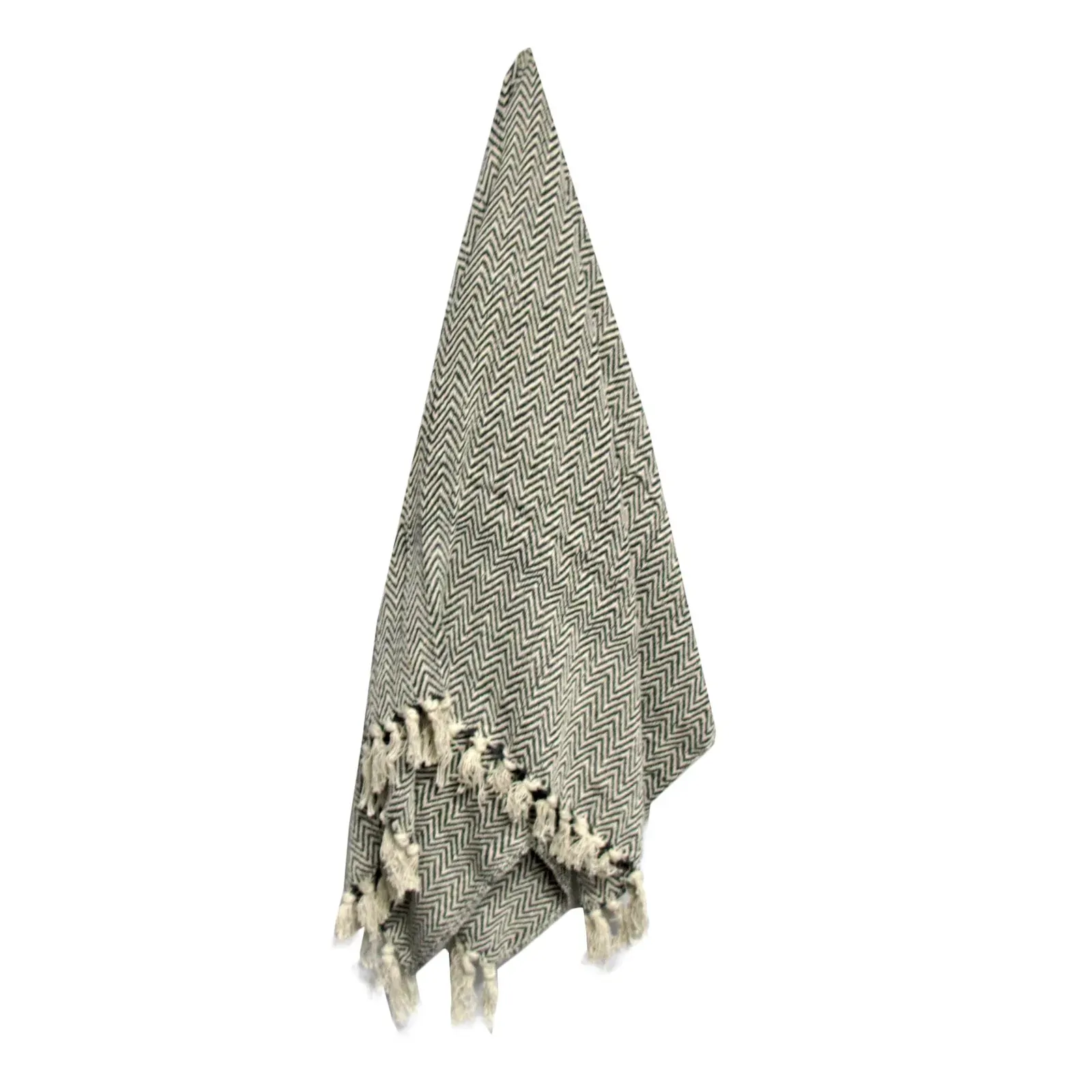 Cotton Fringe Throw Rug Chevron Grey Cotton Fringe Throw Rug Chevron Grey