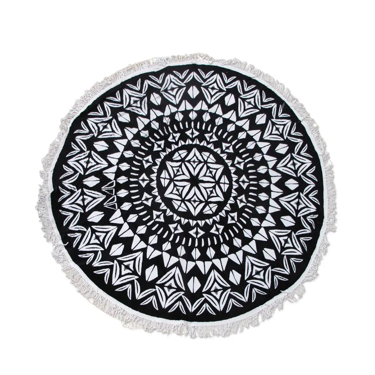 Ezra Hexagon 100% Cotton Round Beach Towel Ezra Hexagon 100% Cotton Round Beach Towel