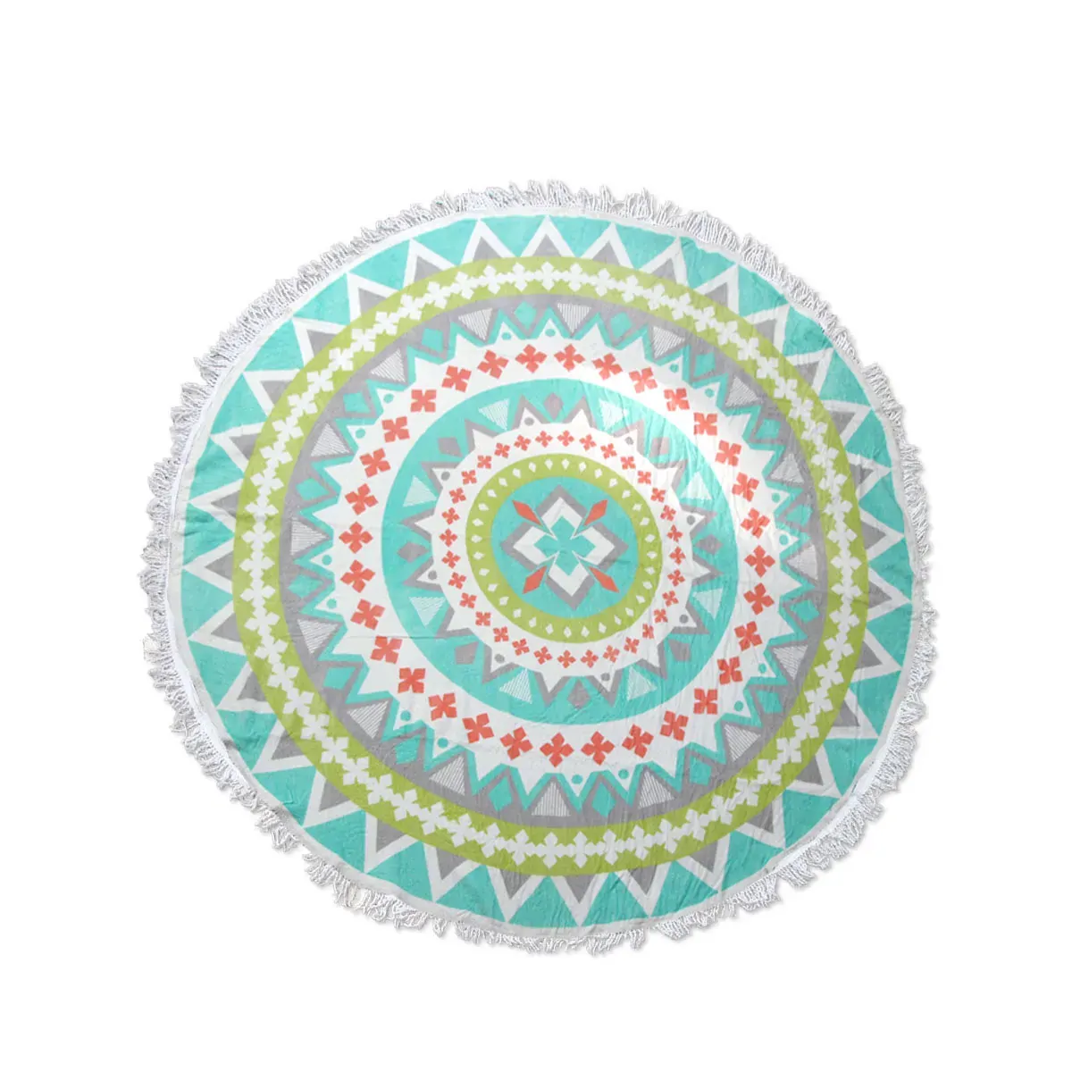 Zoey Bright Colors 100% Cotton Round Beach Towel Zoey Bright Colors 100% Cotton Round Beach Towel