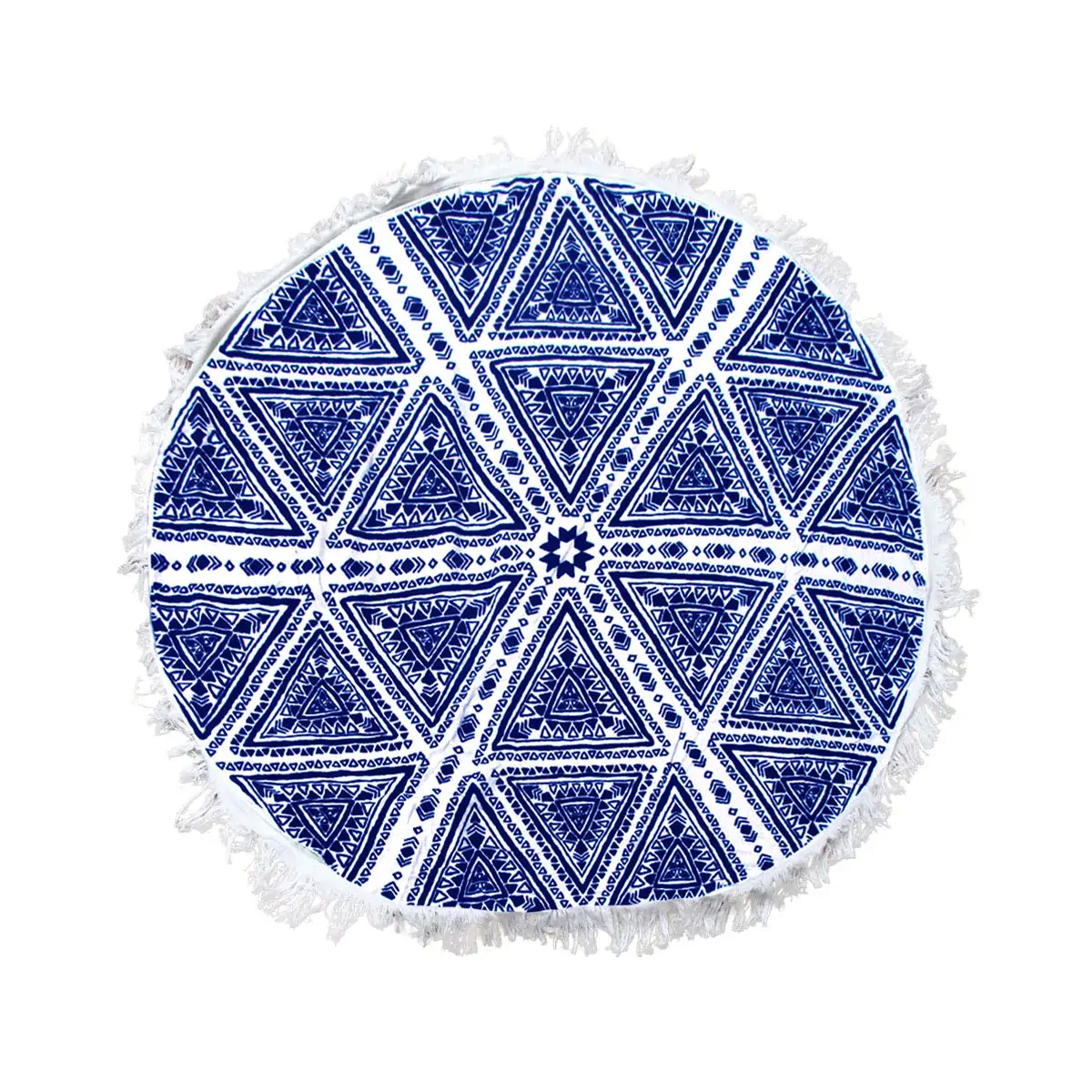 Zulu Triangle 100% Cotton Round Beach Towel Zulu Triangle 100% Cotton Round Beach Towel