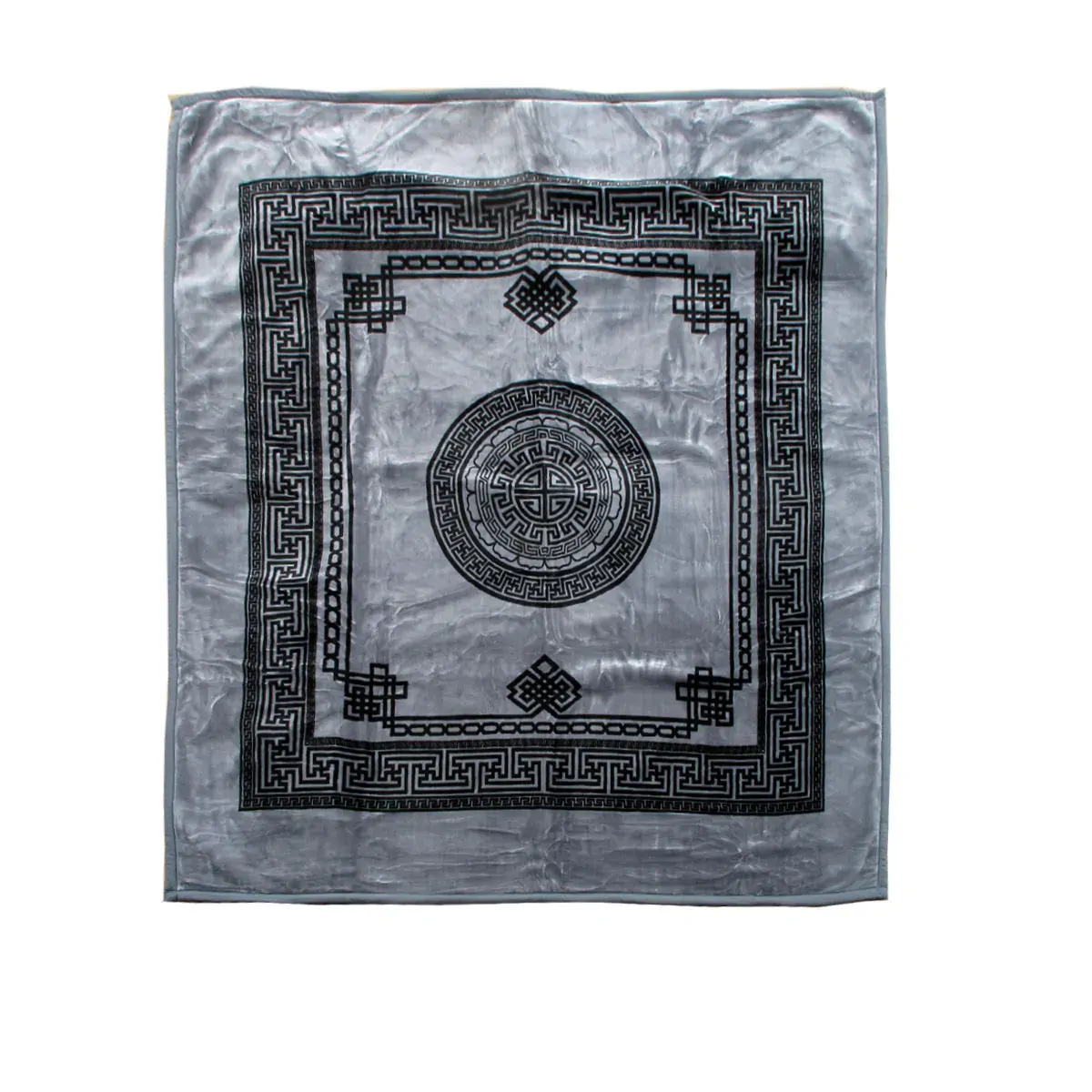 1000GSM Olympia Greek Key Luxury Quality 2 Ply Mink Blanket Queen Grey 1000GSM Olympia Greek Key Luxury Quality 2 Ply Mink Blanket Queen Grey