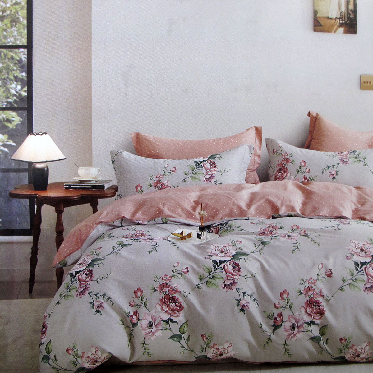 300TC Caterina Reversible Cotton Quilt Cover Set Queen 300TC Caterina Reversible Cotton Quilt Cover Set Queen