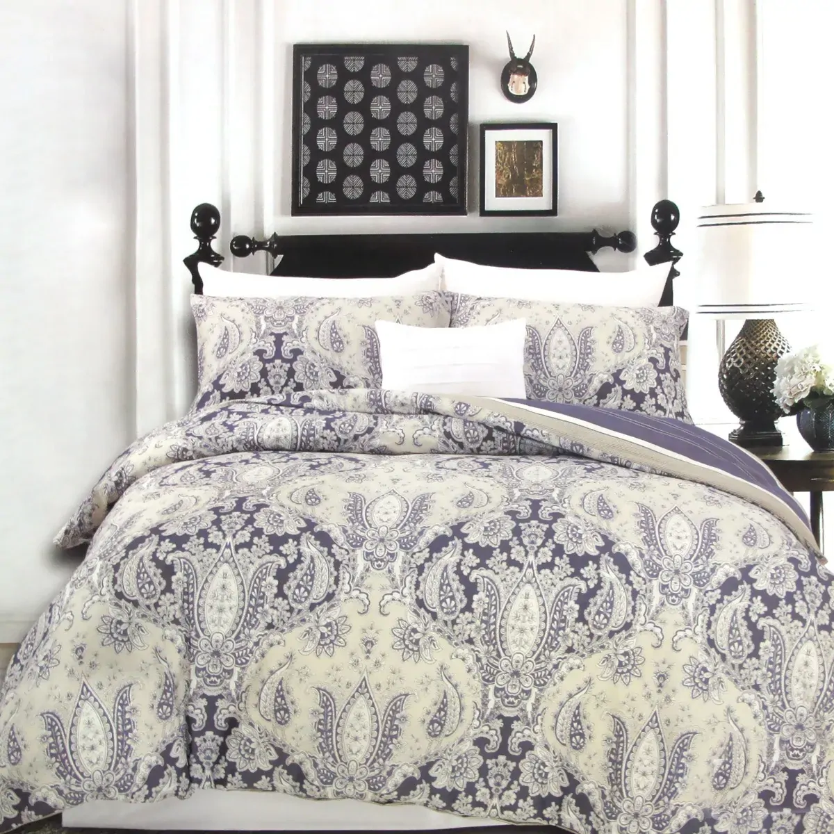 250TC Cotton Reversible Quilt Cover Set Elizabeth Queen 250TC Cotton Reversible Quilt Cover Set Elizabeth Queen