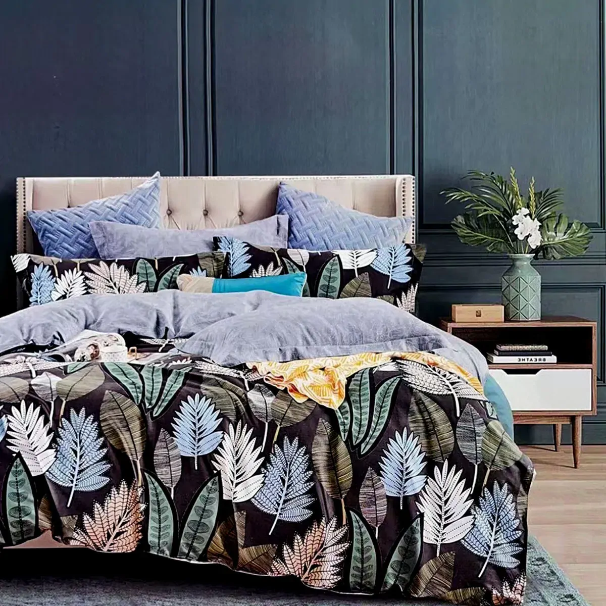 Fernando Valley 100% Cotton Reversible Quilt Cover Set King Fernando Valley 100% Cotton Reversible Quilt Cover Set King