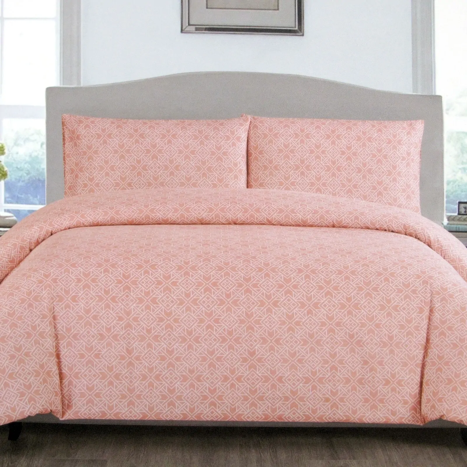 Artex Peach Nzeppel Quilt Cover Set Queen Artex Peach Nzeppel Quilt Cover Set Queen