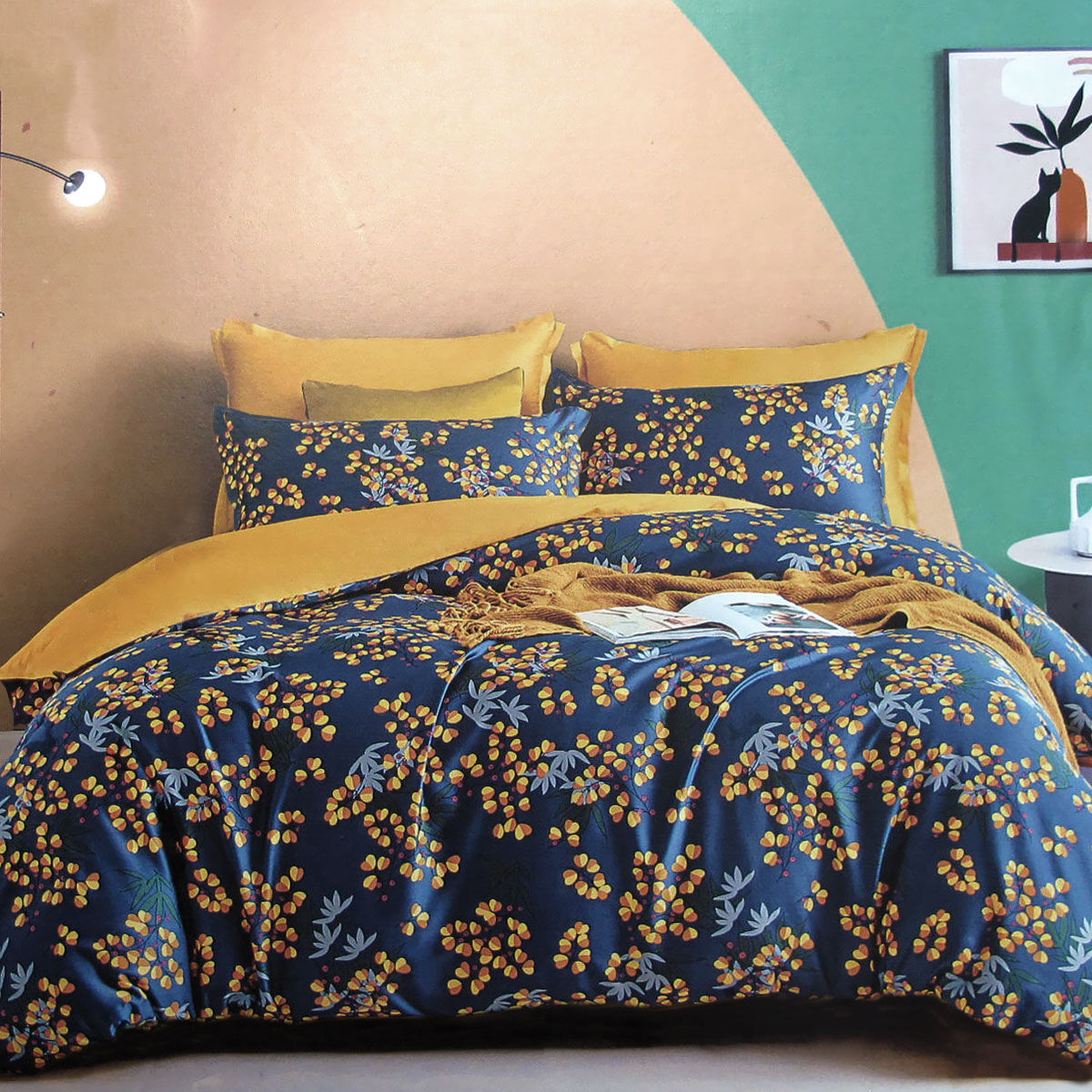400TC Cotton Sateen Quilt Cover Set Xanthia King 400TC Cotton Sateen Quilt Cover Set Xanthia King